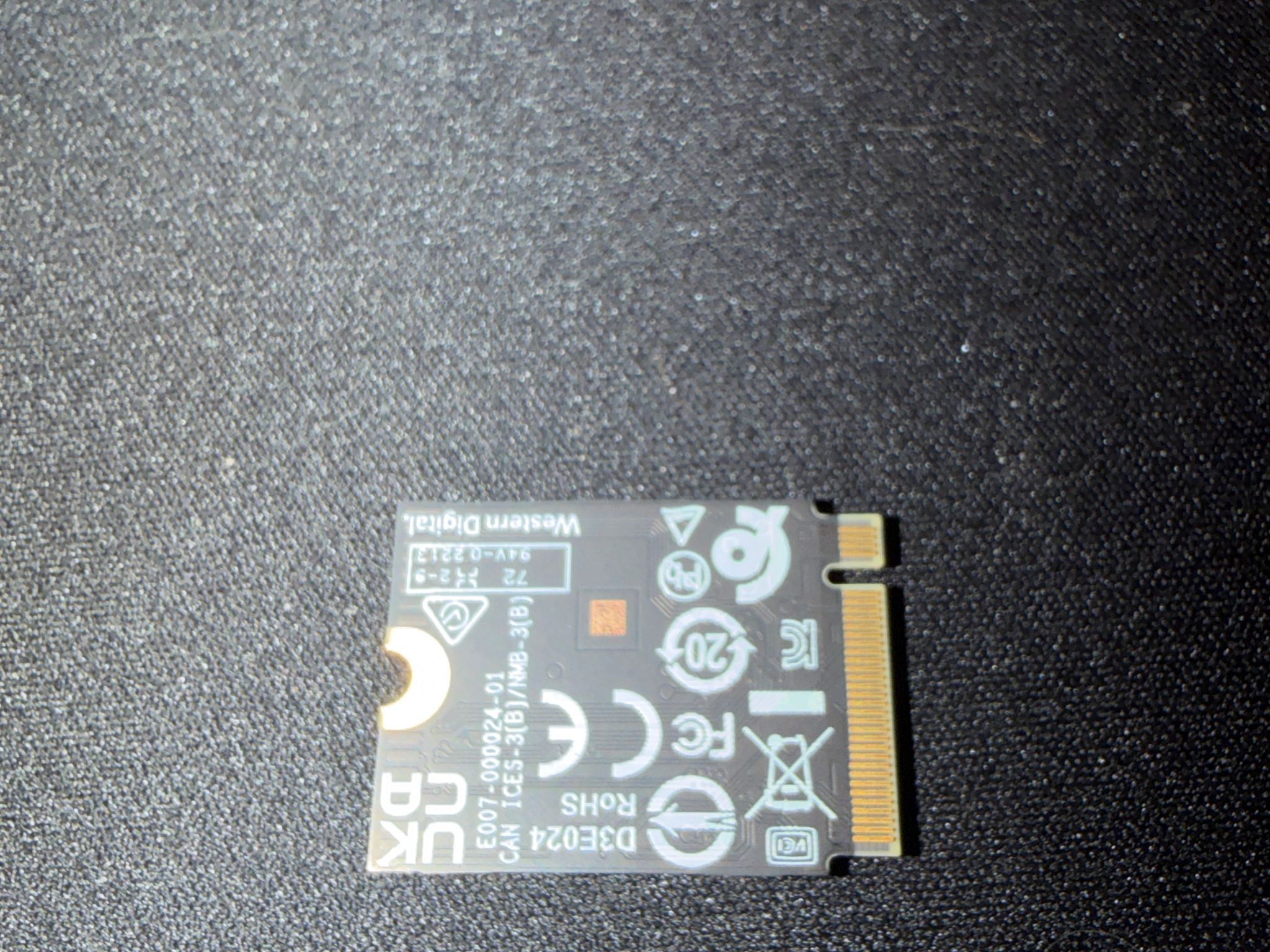 Western Digital 256gb 2230 NVMe drive Gen 4