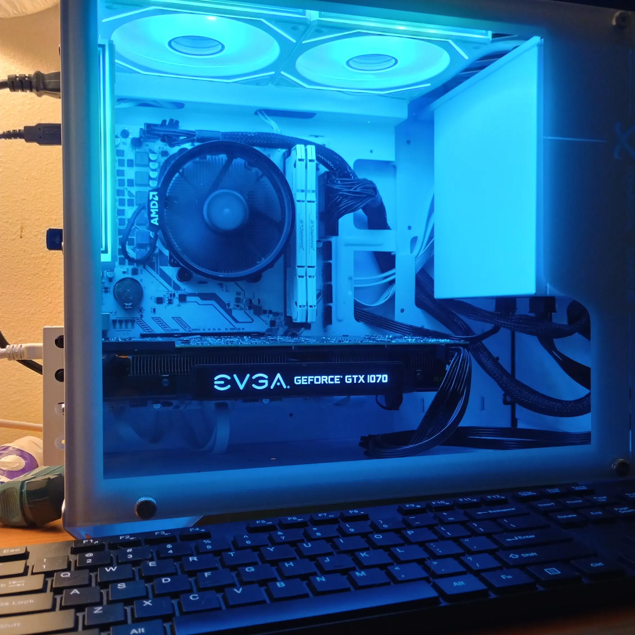 Newly built budget PC/ Ryzen 5 5500/ GTX1070 / 16GB DDR 4 RAM/ 512GB M.2 SSD/ 600 Watt PSU