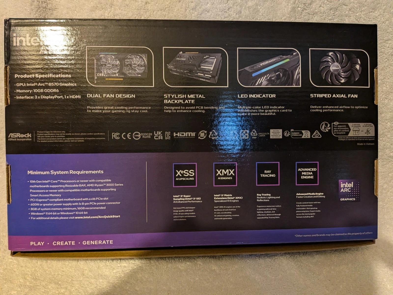 Asrock Challenger B 570 OC GPU with 10GB GDDR6