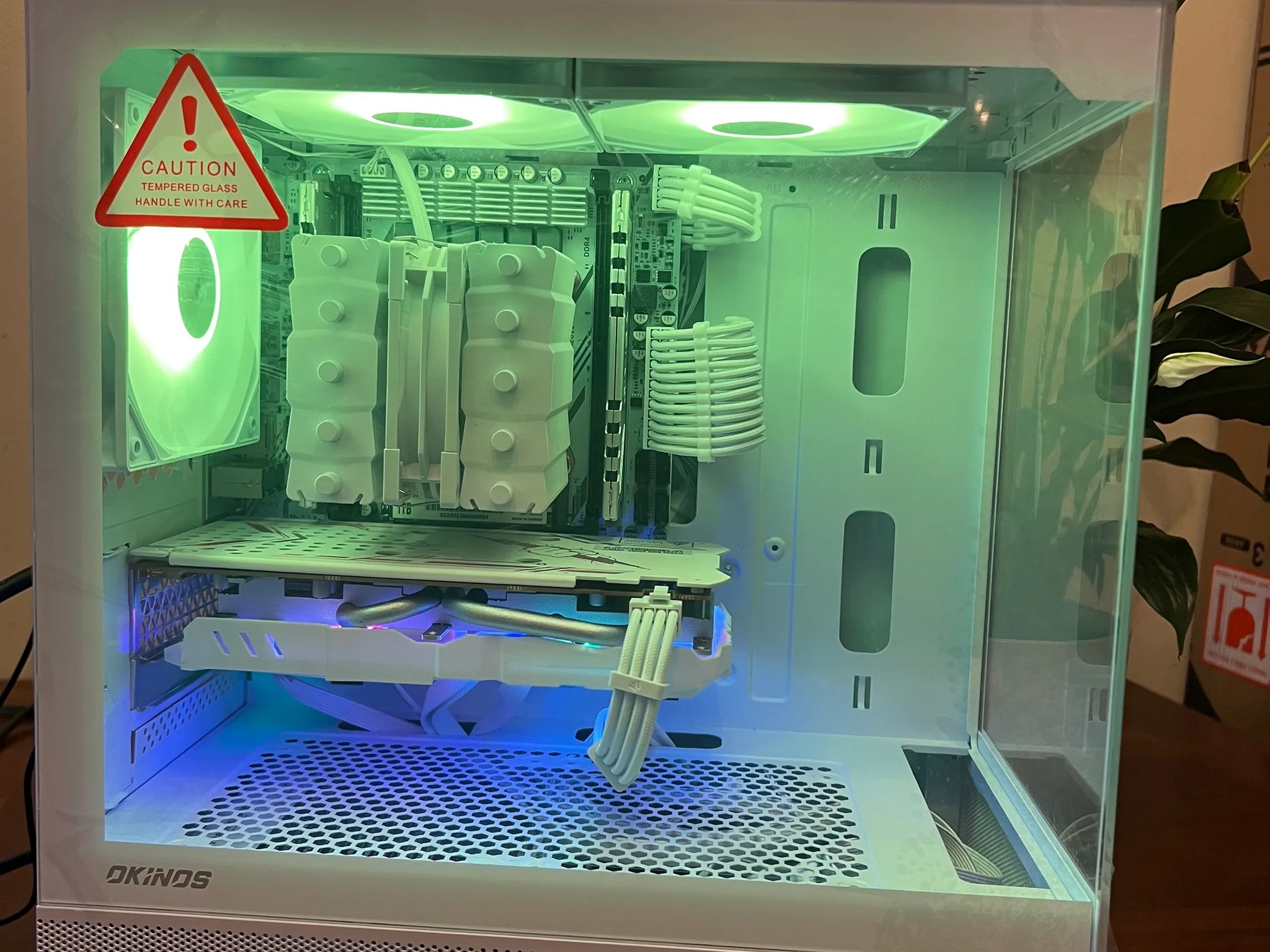 Intel 10 Core White Gaming PC RX 580 1tb NVME SSD 32GB RAM WIFi WINDOWS 10 Pro