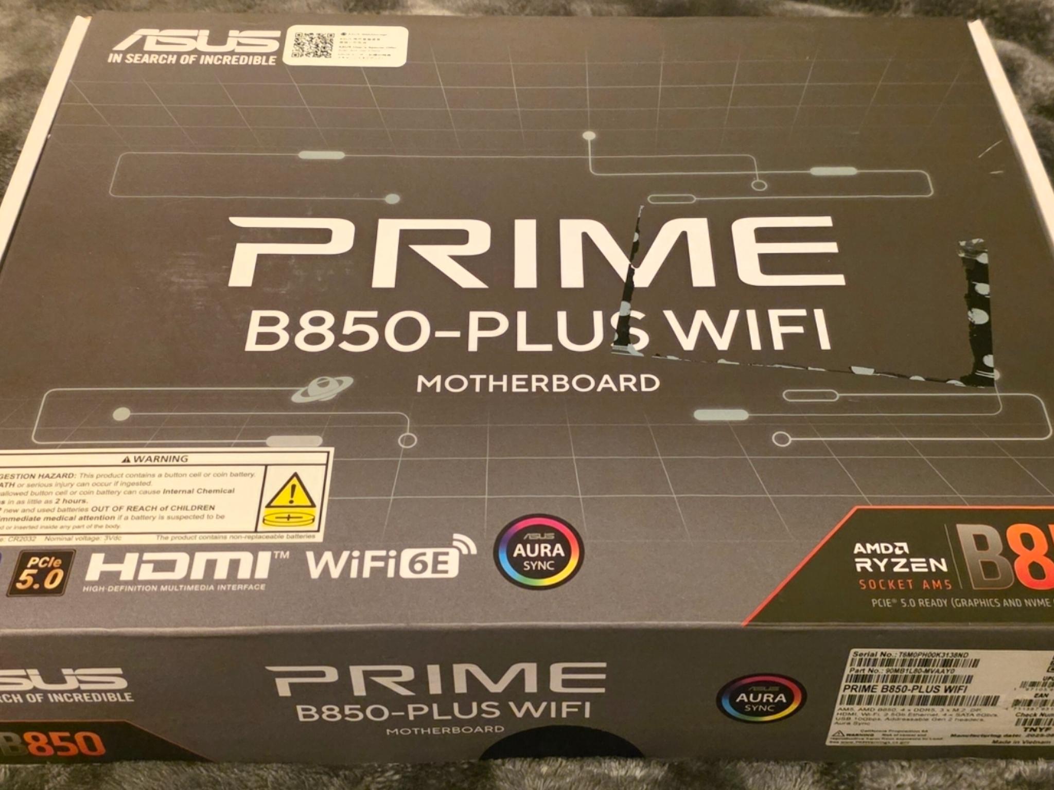 ASUS PRIME B850 P WIFI AMD AM5 DDR5 WIFI 7 PCIE 5.0