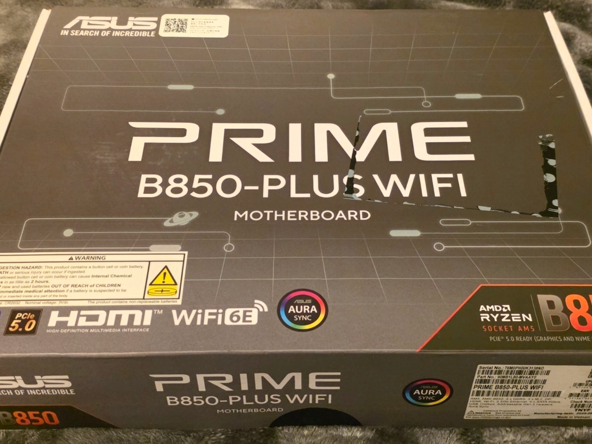 ASUS PRIME B850 P WIFI AMD AM5 DDR5 WIFI 7 PCIE 5.0