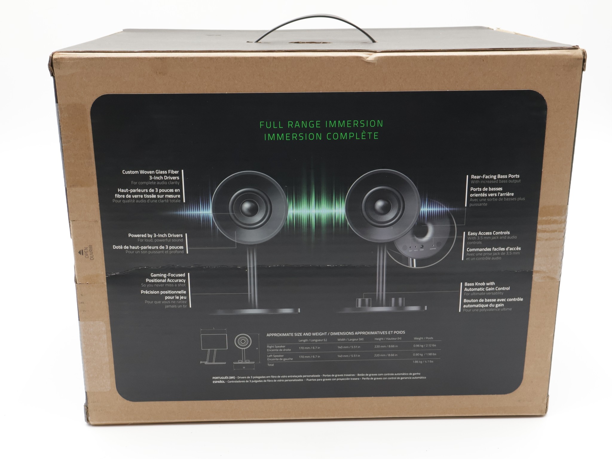 Razer - Nommo V2 X Full-Range 2.0 PC Gaming Speakers (2 Piece) - Black