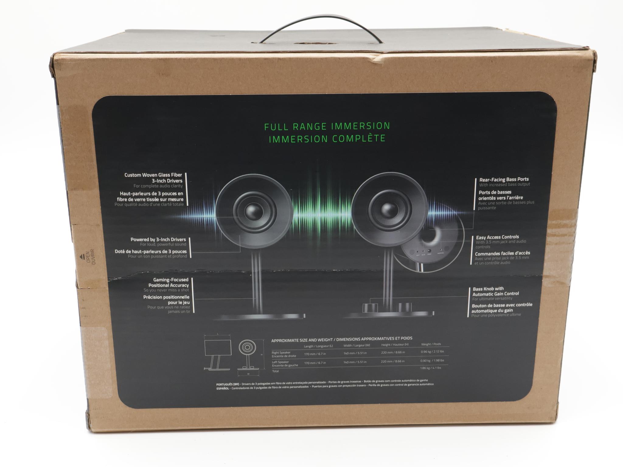 Razer - Nommo V2 X Full-Range 2.0 PC Gaming Speakers (2 Piece) - Black