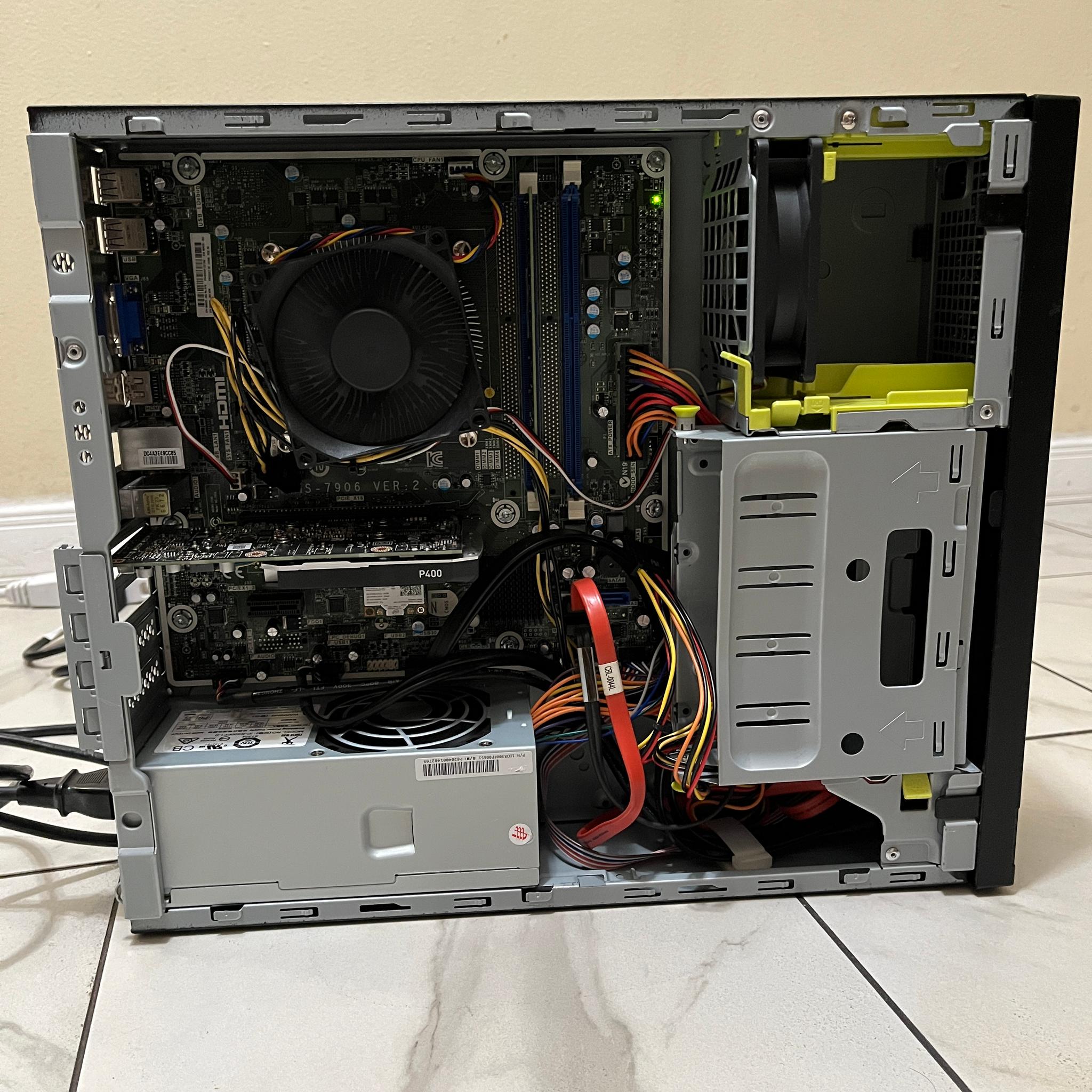 Budget Starter PC - AMD 4 Core A8-8850, NVIDIA Quadro P400 2GB, 8GB RAM, 370 GB Storage w/ WiFi