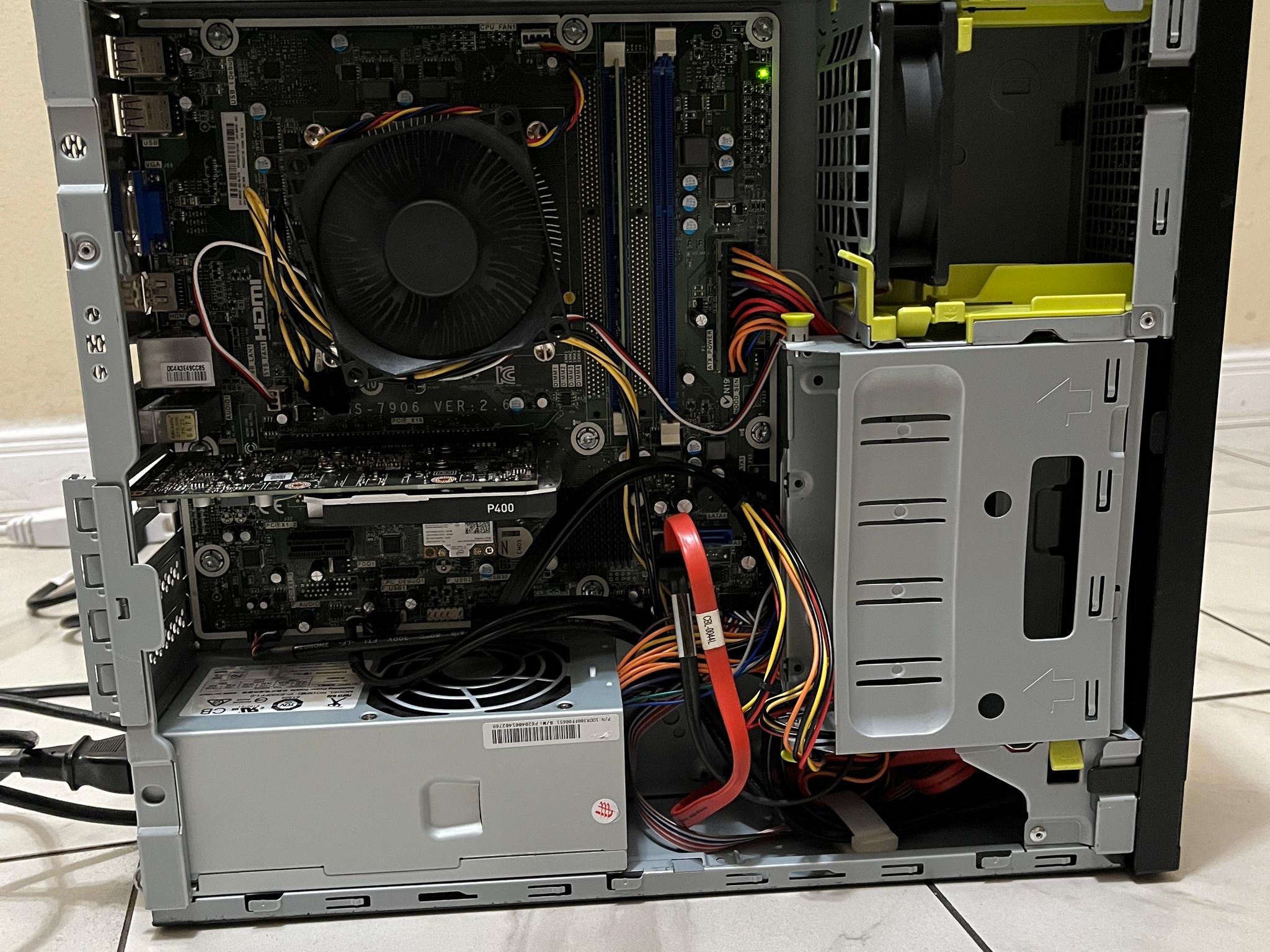 Budget Starter PC - AMD 4 Core A10-8850, NVIDIA Quadro P400 2GB, 8GB RAM, 370 GB Storage w/ WiFi