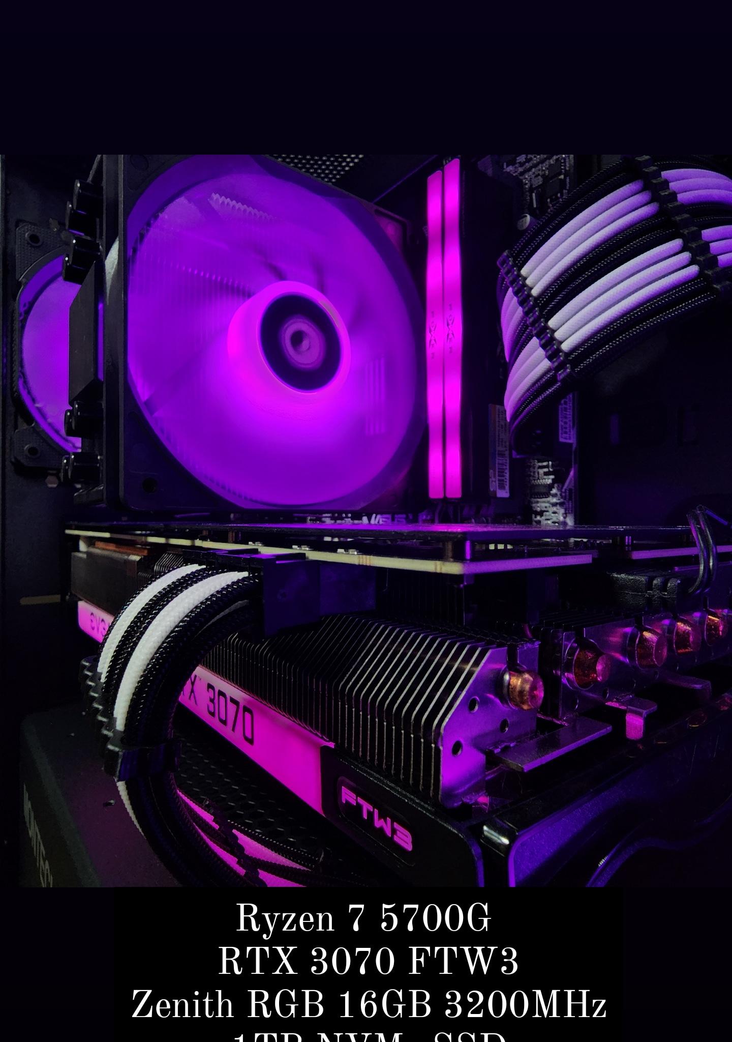 🖤💜🖤 RTX 3070 FTW3 // AMD Ryzen 7 5700G // Zenith 16GB 3200MHz