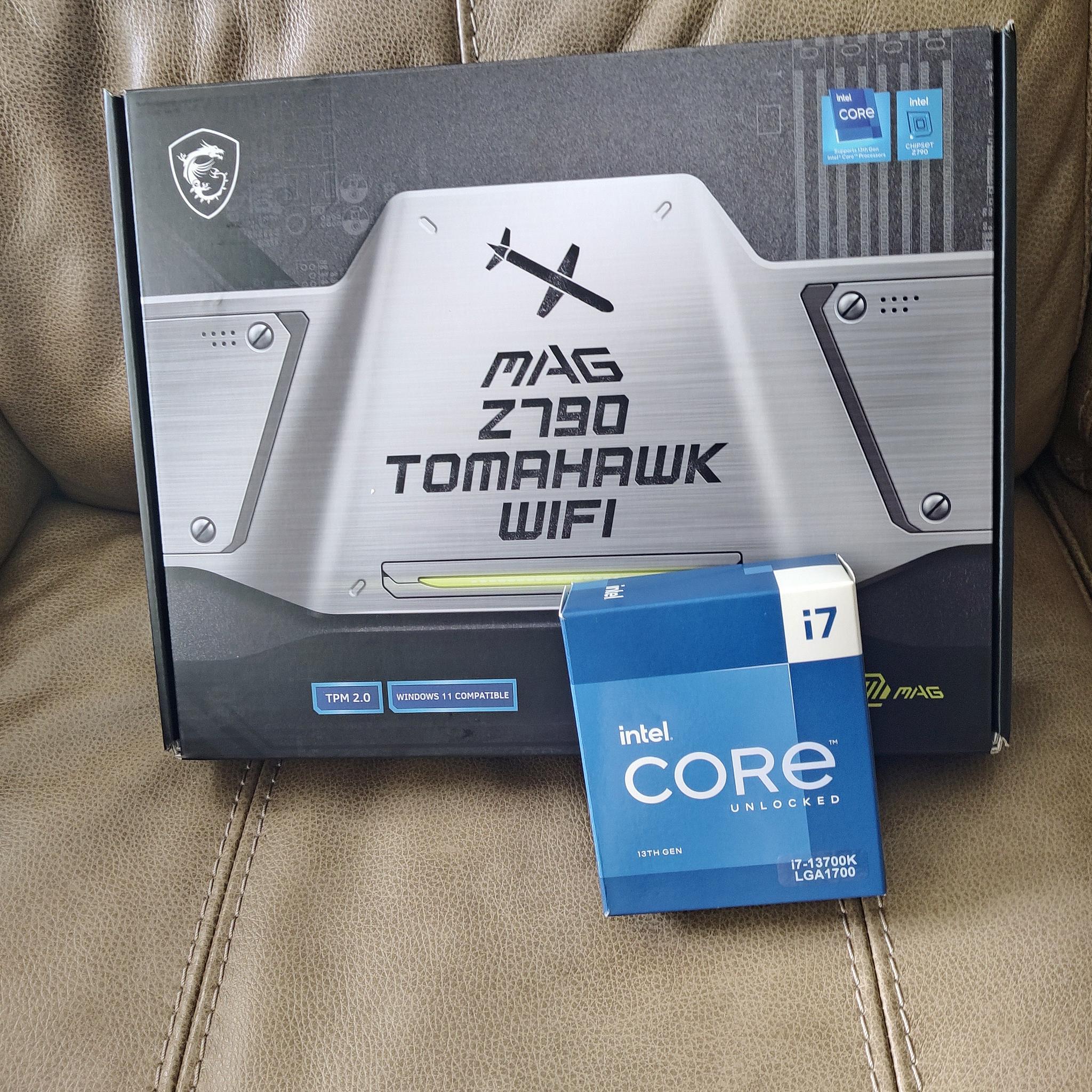 MSI MAG Z790 TOMAHAWK WIFI Motherboard Combo with i7 13700K and Windows 11 Home full Retail*