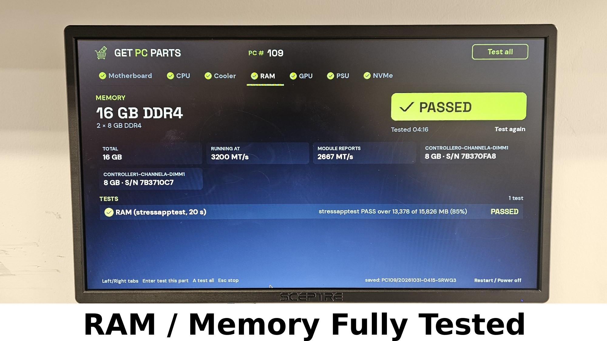 16GB DDR4 (2x8GB) CL19 3200MT/s ITEMPOWERS ITEMPOWER Memory RGB