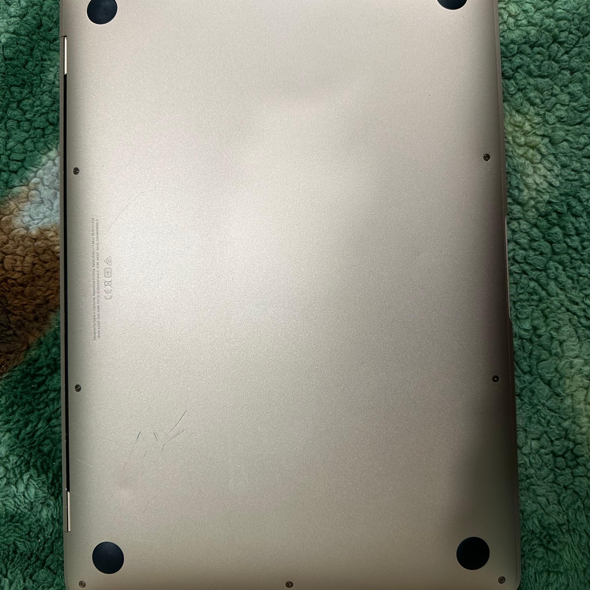 2020 Apple MacBook M1 Air 13" A2337 Gold Laptop M1 256GB Cracked Screen/ICloud Locked