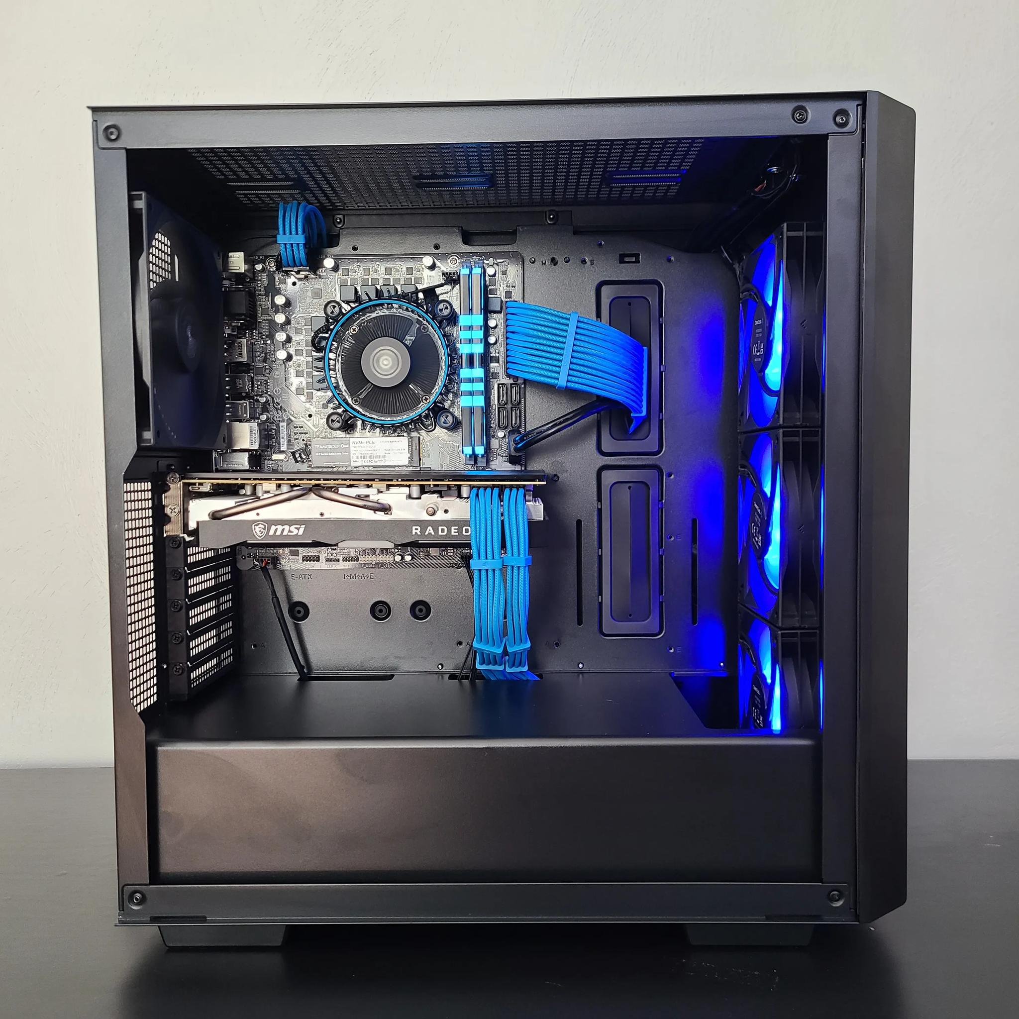 🔵⚫ Azure Abyss 🔵⚫ Radeon 5700 XT + i3-12100f