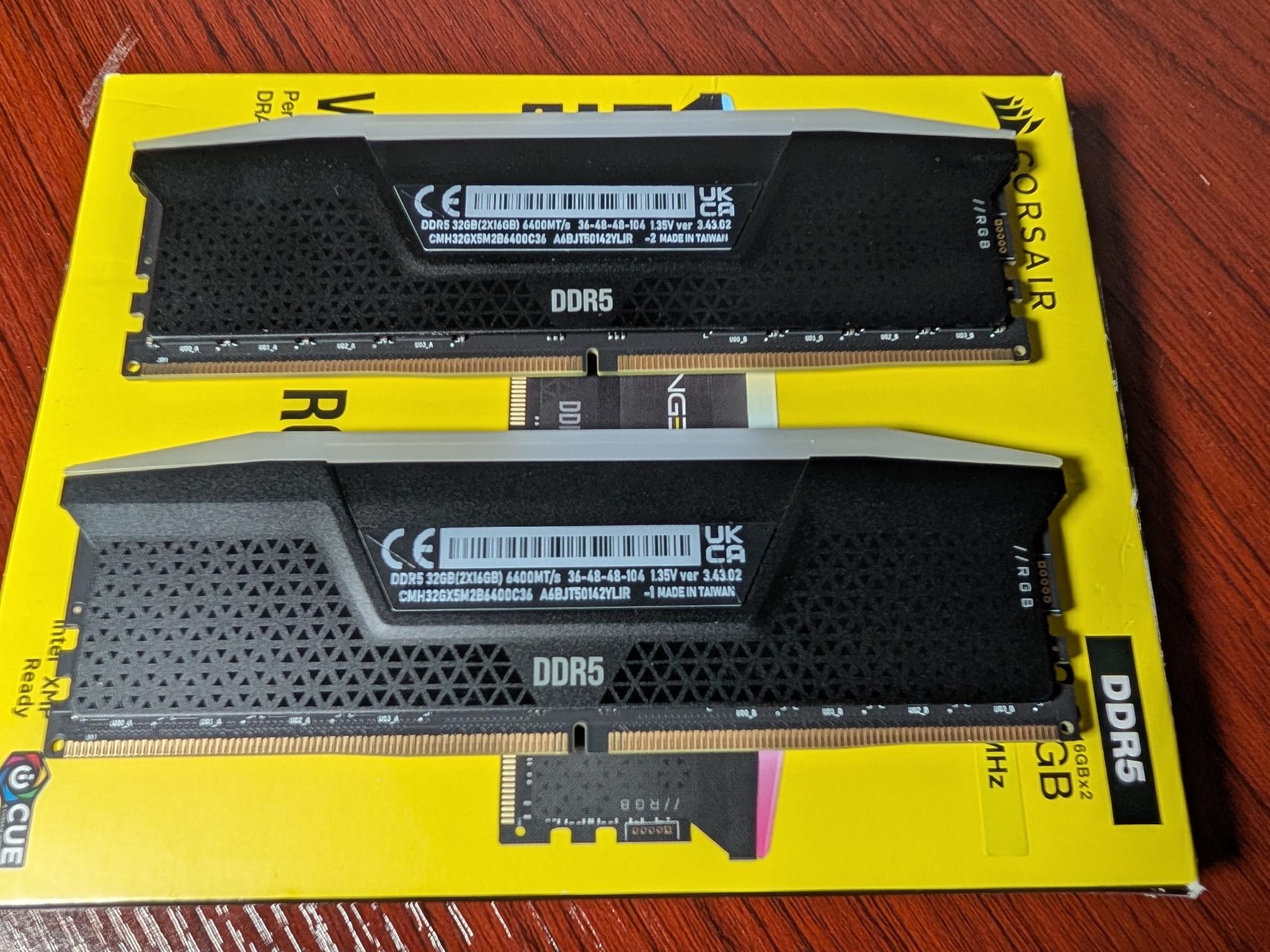 Corsair Vengeance RGB 32GB (2x16GB) DDR5 6400