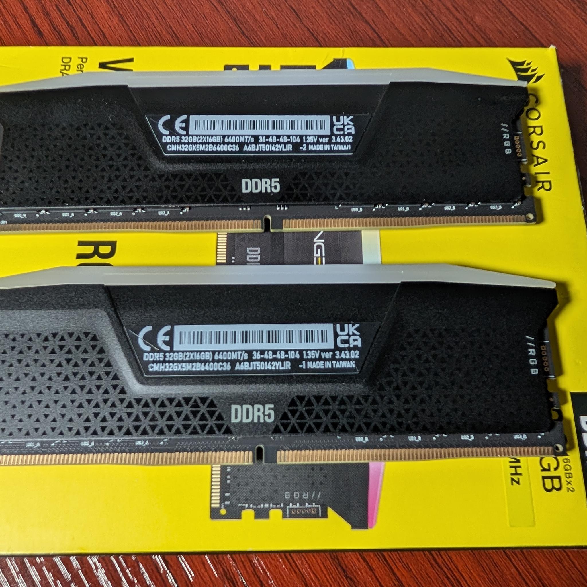 Corsair Vengeance RGB 32GB (2x16GB) DDR5 6400