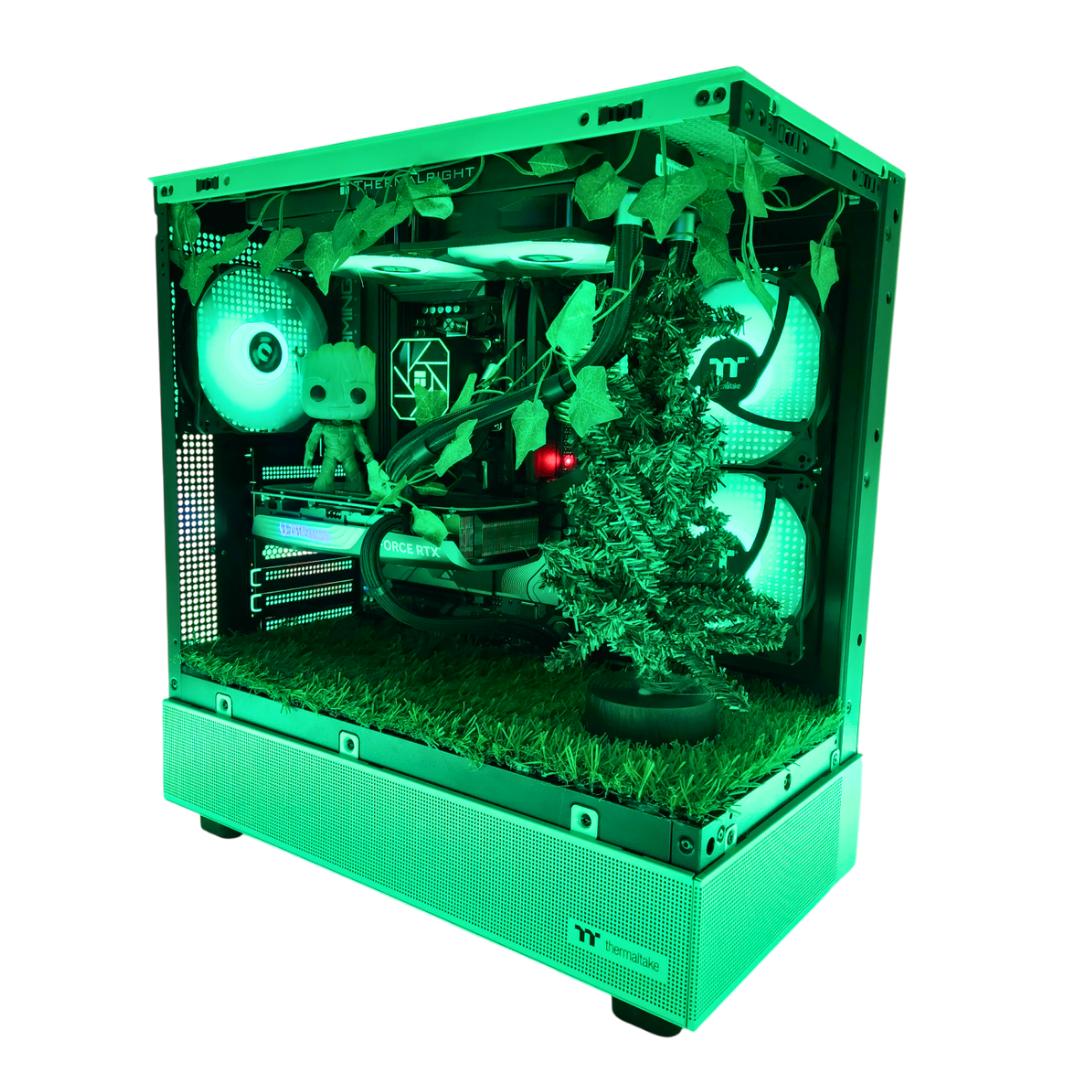 🌱 Groot 🌲: RTX 4070 | Ryzen 5 7500F | 32GB DDR5 RAM | 1TB SSD | 5 RGB Fans | Green RGB Gaming PC