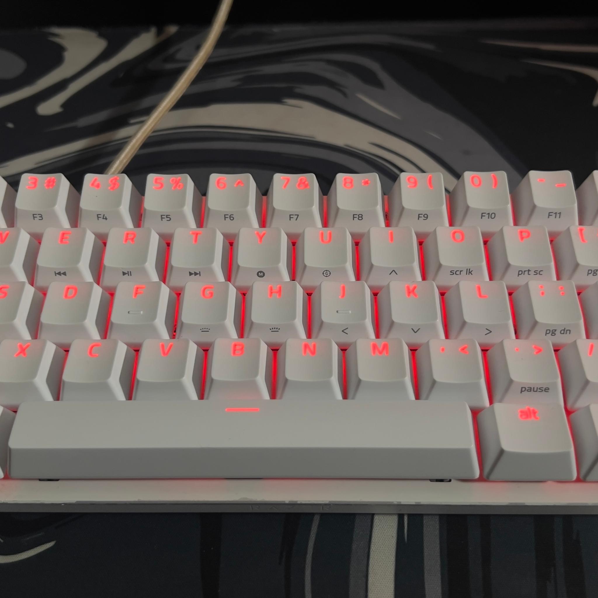 Razer Huntsman Mini Mercury White 60% Optical Keyboard – Foam Mod – Clean