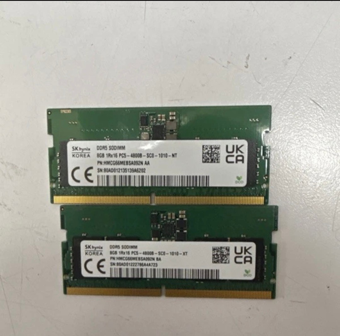 SK hynix 16GB (2x8GB) DDR5 SO-DIMM PC5-4800B ECC Reg