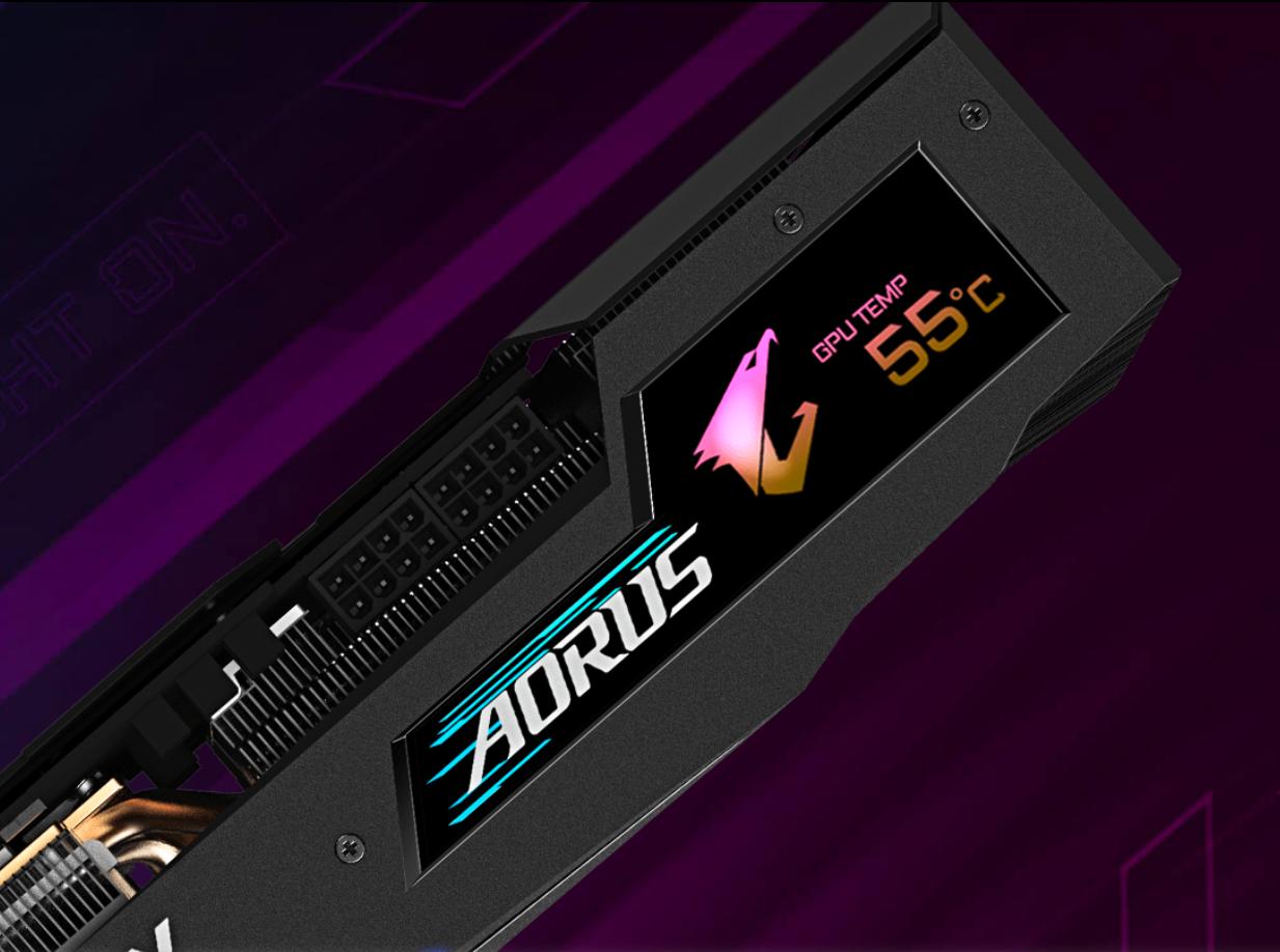 3070 Gigabyte Aorus Master w/LCD screen (extremely unique) please watch attached video