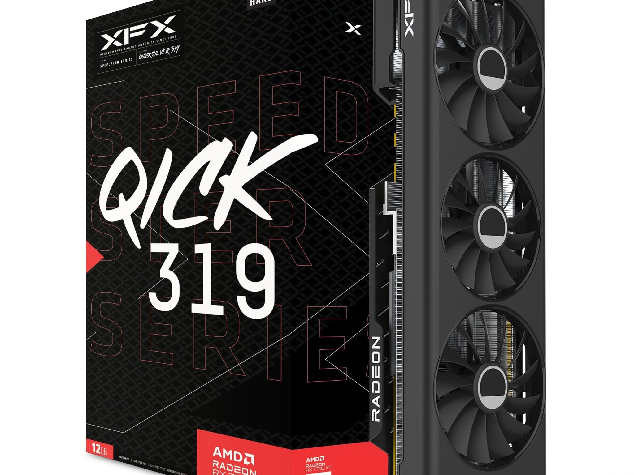 XFX Speedster QICK 319 BLACK Radeon RX 7700 XT