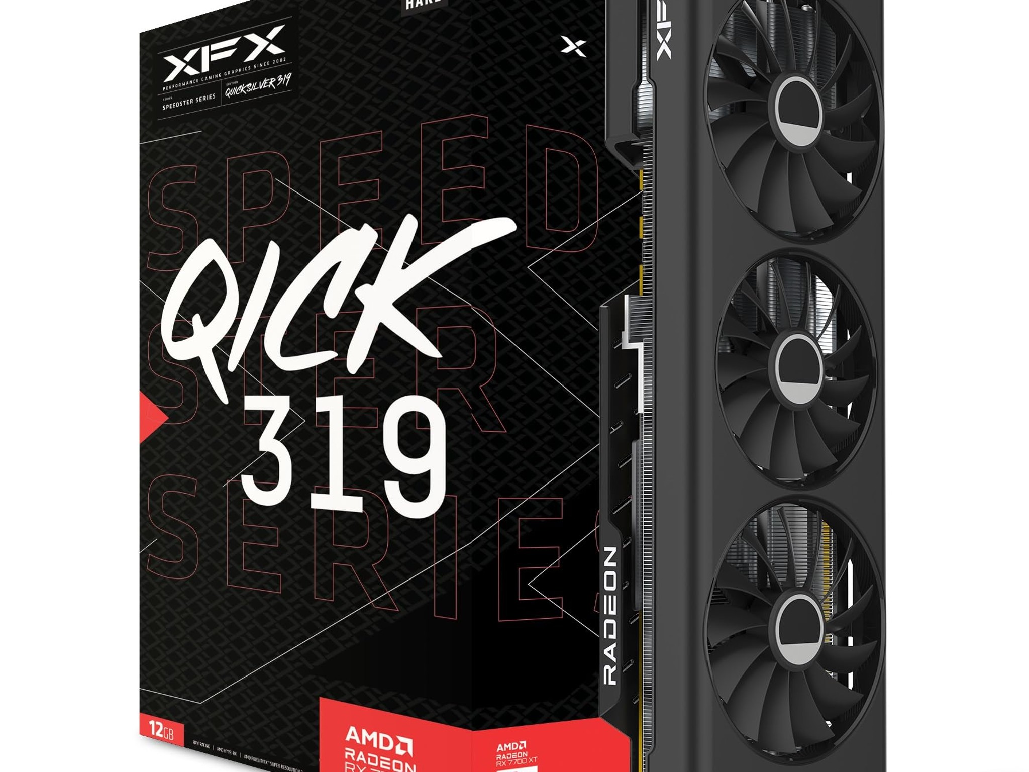 XFX Speedster QICK 319 BLACK Radeon RX 7700 XT