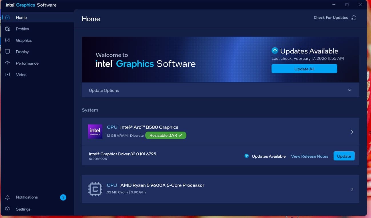 Intel Arc B580 Limited Edition Battlemage 12GB GDDR6