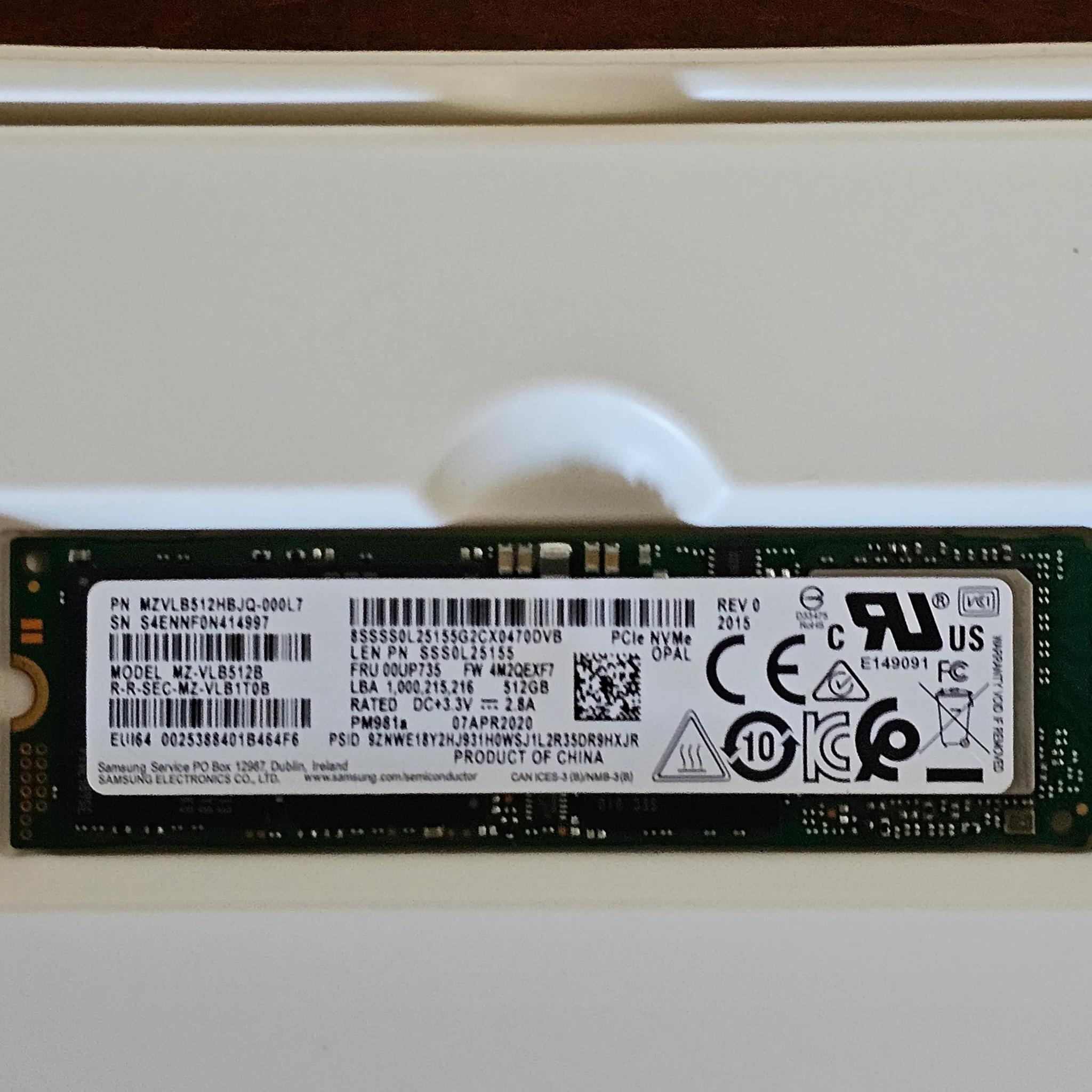 Samsung 512GB NVMe