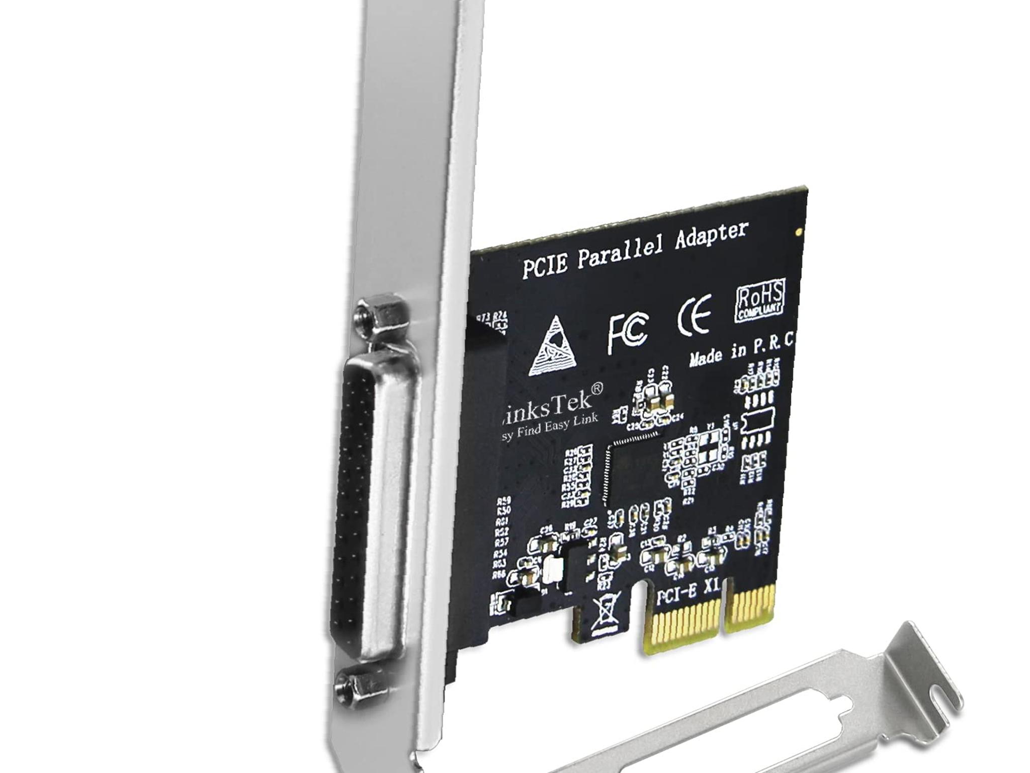 1-Port PCI Express Parallel Card for Printers, IEEE 1284 Standard DB25 LPT PCIE PCIE-PA1