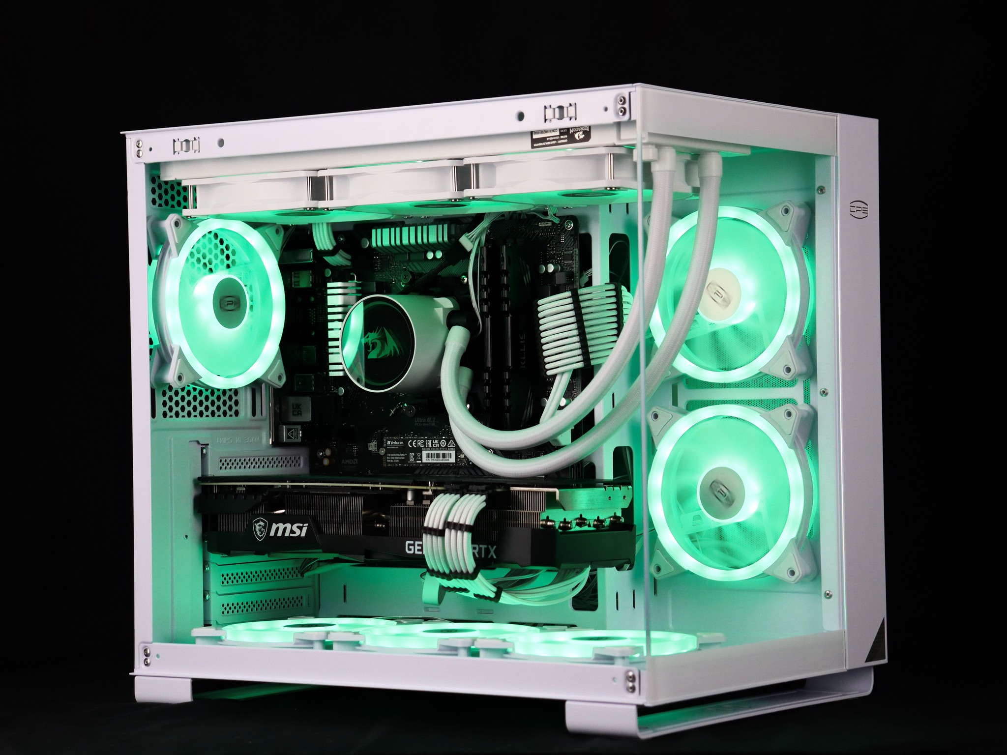 ❄️🧊💎- Whiteout 1440P Gaming PC | RTX 3080, Ryzen 7 5700X, 32GB RAM, 1TB NVMe SSD ❄️🧊💎