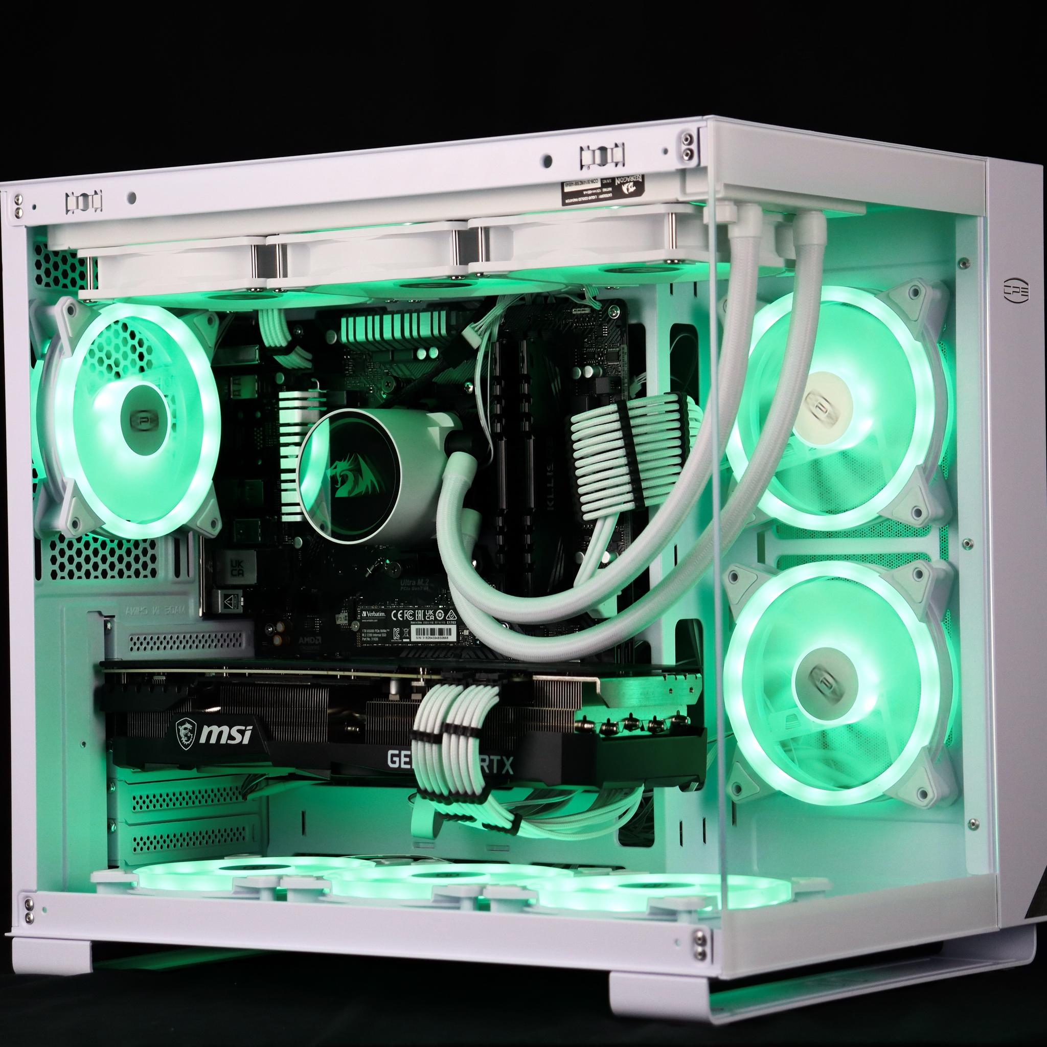 ❄️🧊💎- Whiteout 1440P Gaming PC | RTX 3080, Ryzen 7 5700X, 32GB RAM, 1TB NVMe SSD ❄️🧊💎