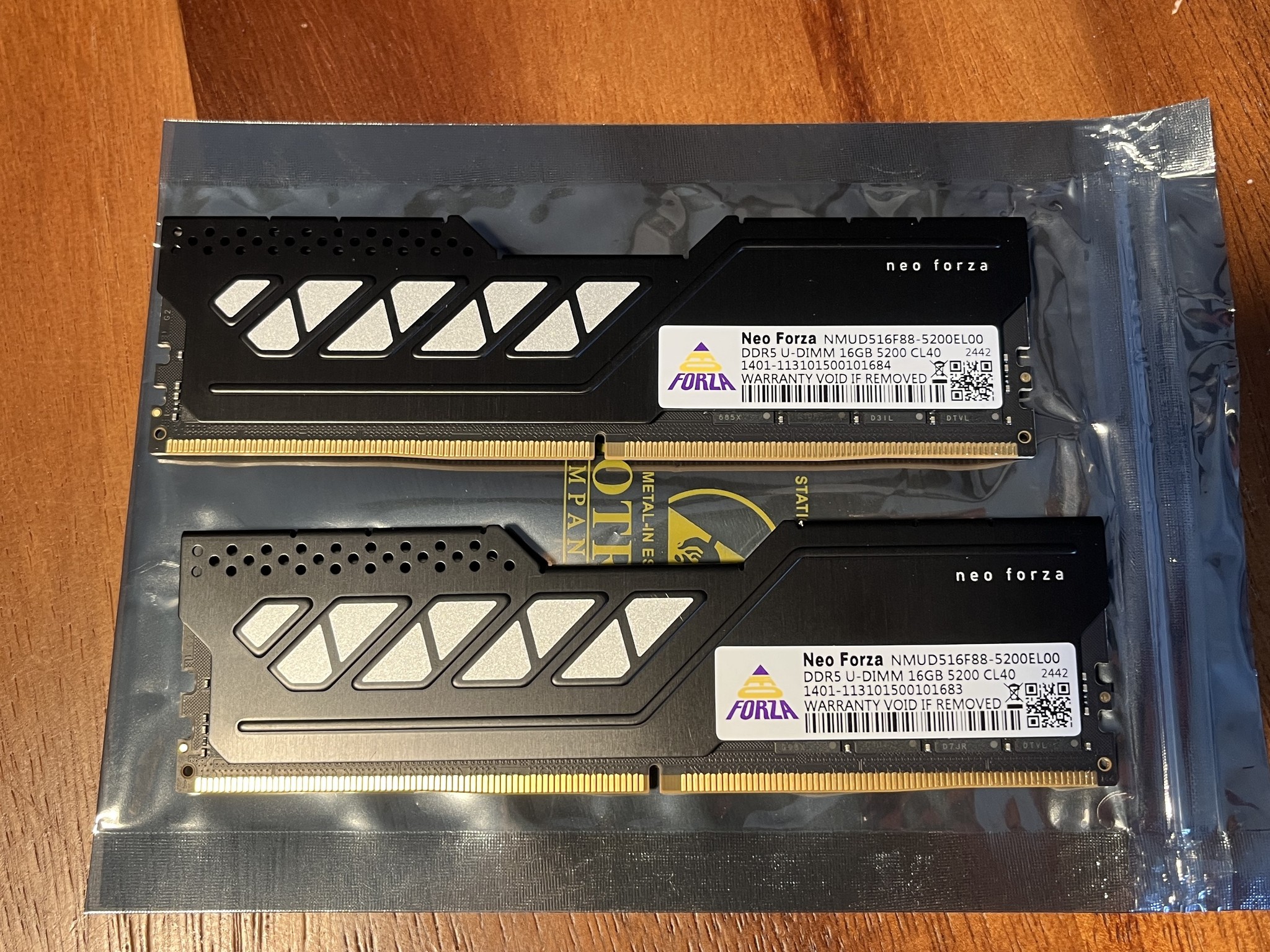 Neo Forza 32GB DDR5 5200 U-DIMM CL40 RAM NMUD516F88-5200EL00  (2x16GB)