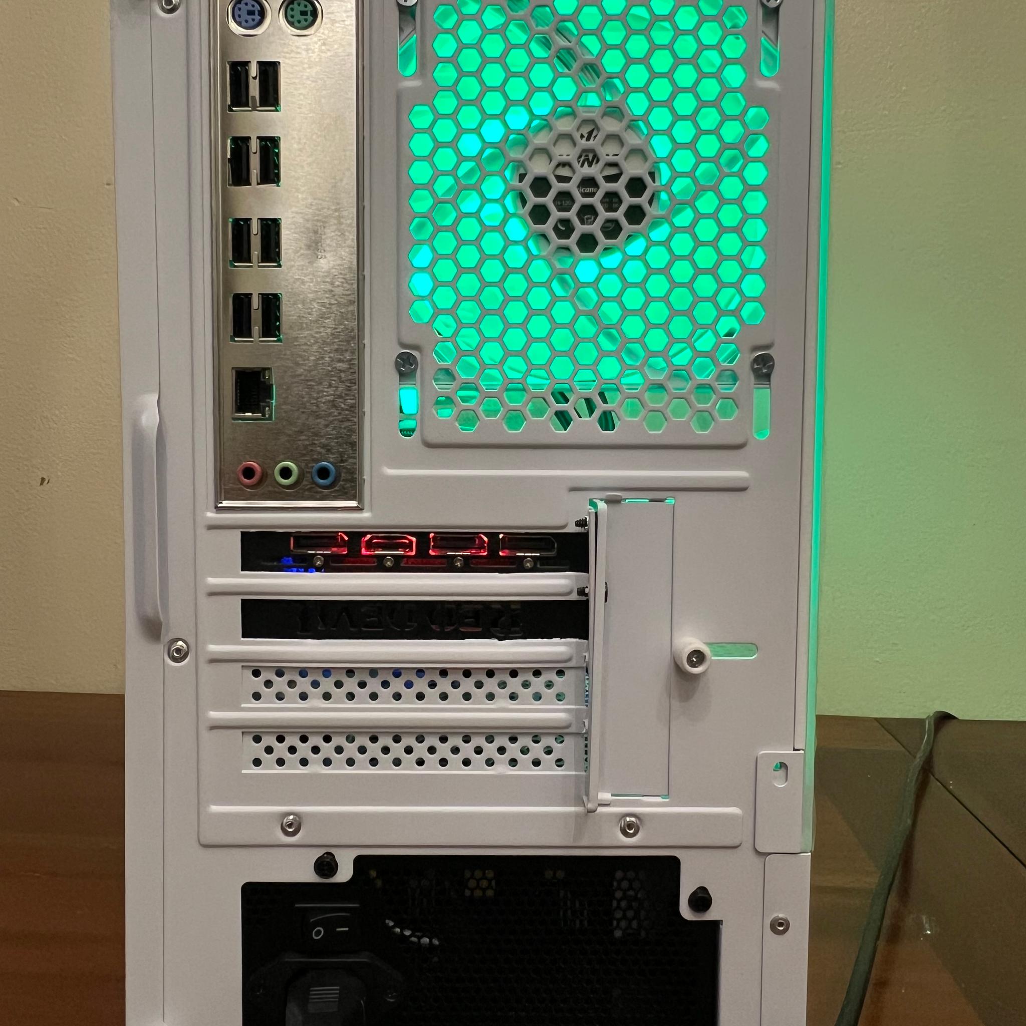 Water Cooled Intel 10 Core White Gaming PC RX 5700xt 8GB 1TB Storage 16GB RAM WIFi WINDOWS 10 Pro