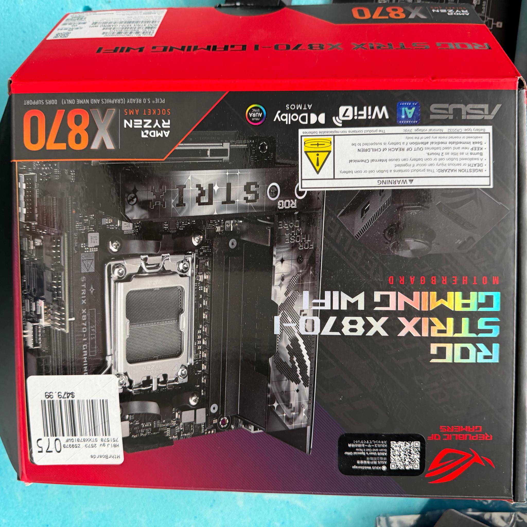 asus x870i Itx motherboard
