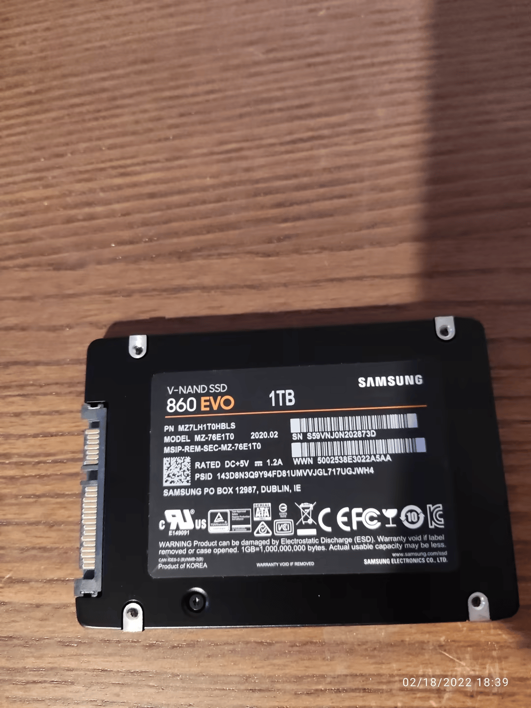 Samsung 860 Evo 1TB SSD