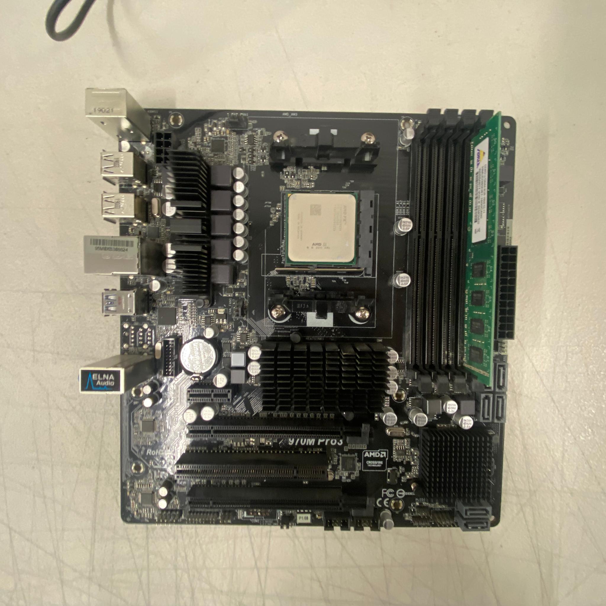 ASRock 970M Pro3 Motherboard + AMD FX™ CPU + 8GB DDR3 RAM Combo