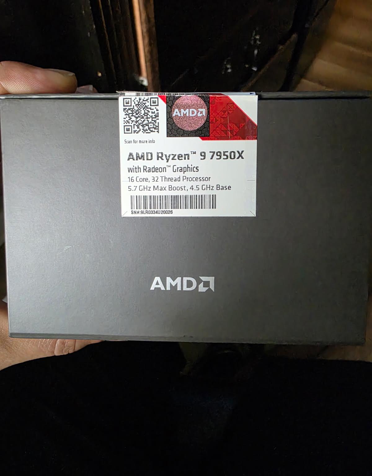Ryzen 9 7950x 16 core, 32 Thread Processor