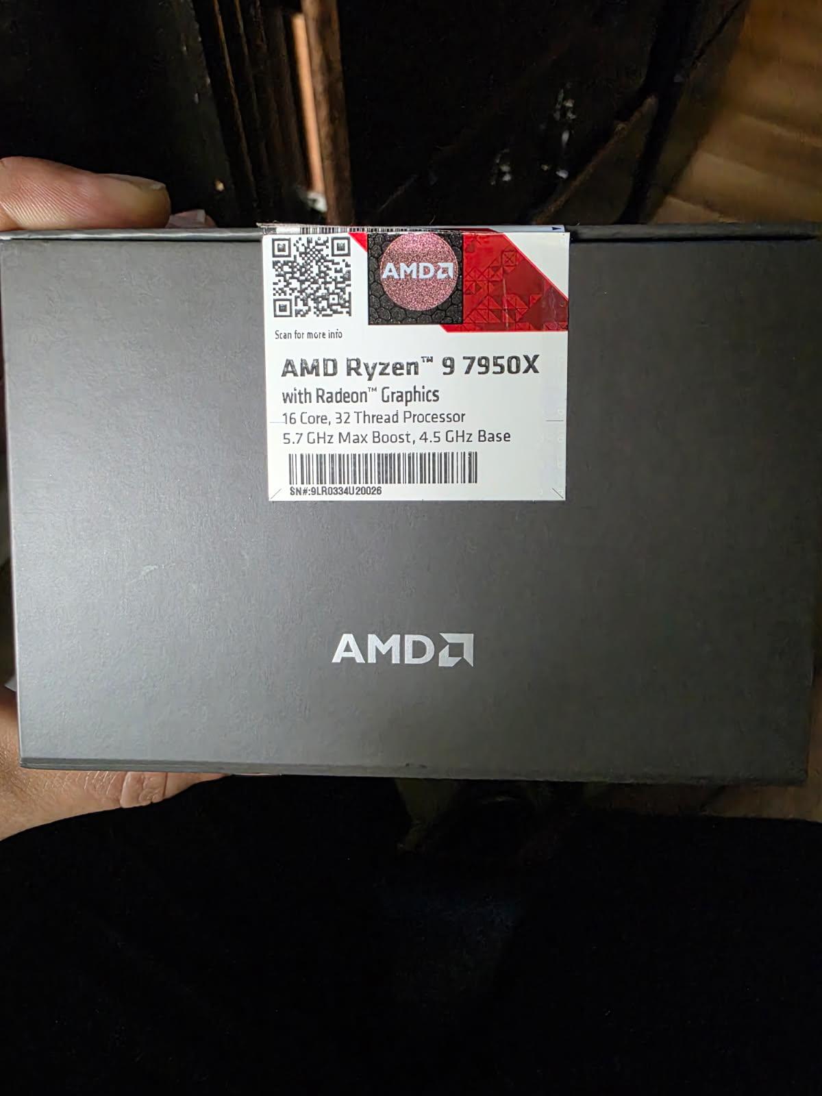 Ryzen 9 7950x 16 core, 32 Thread Processor