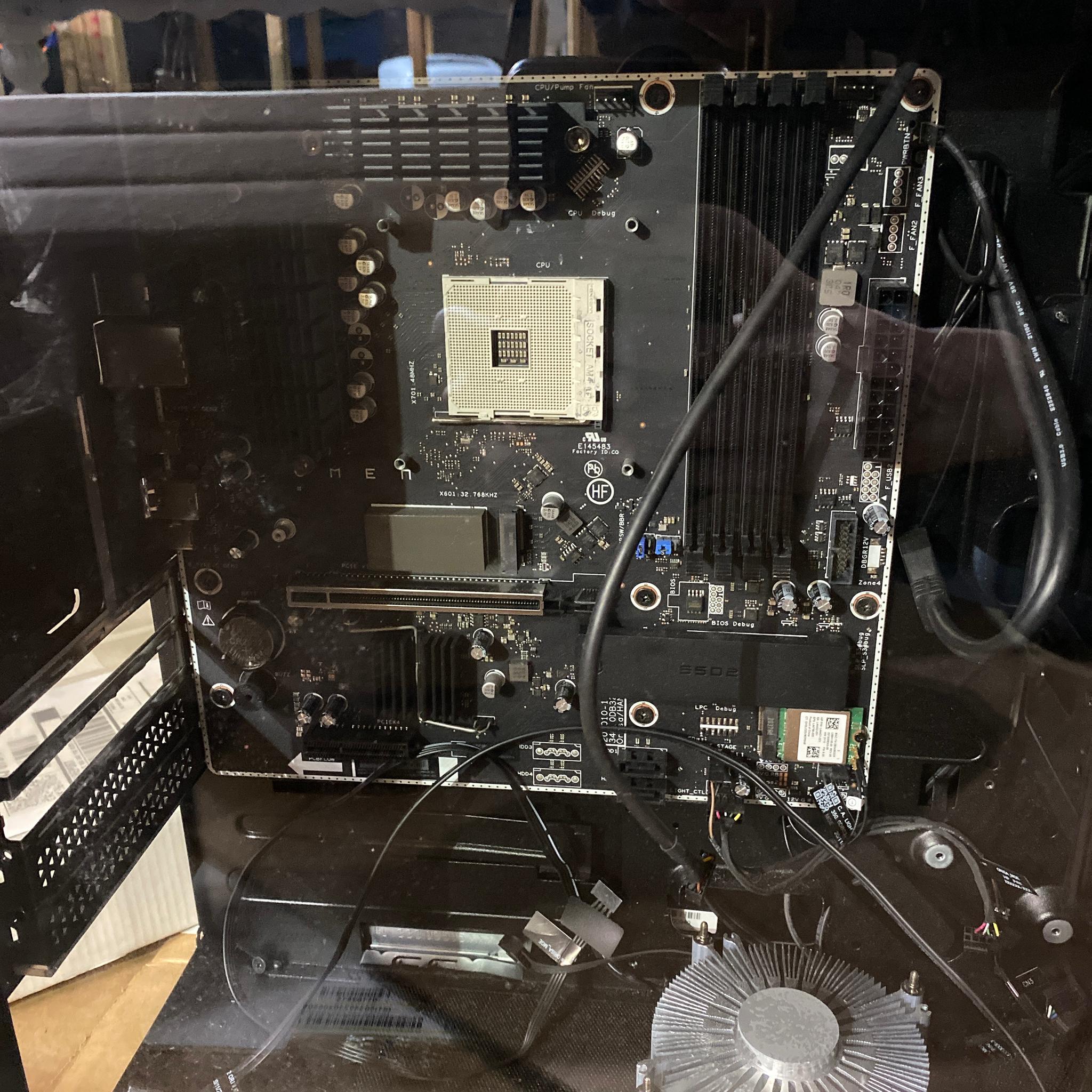 Hp omen pc case and motherboard am4 b550 + cooler