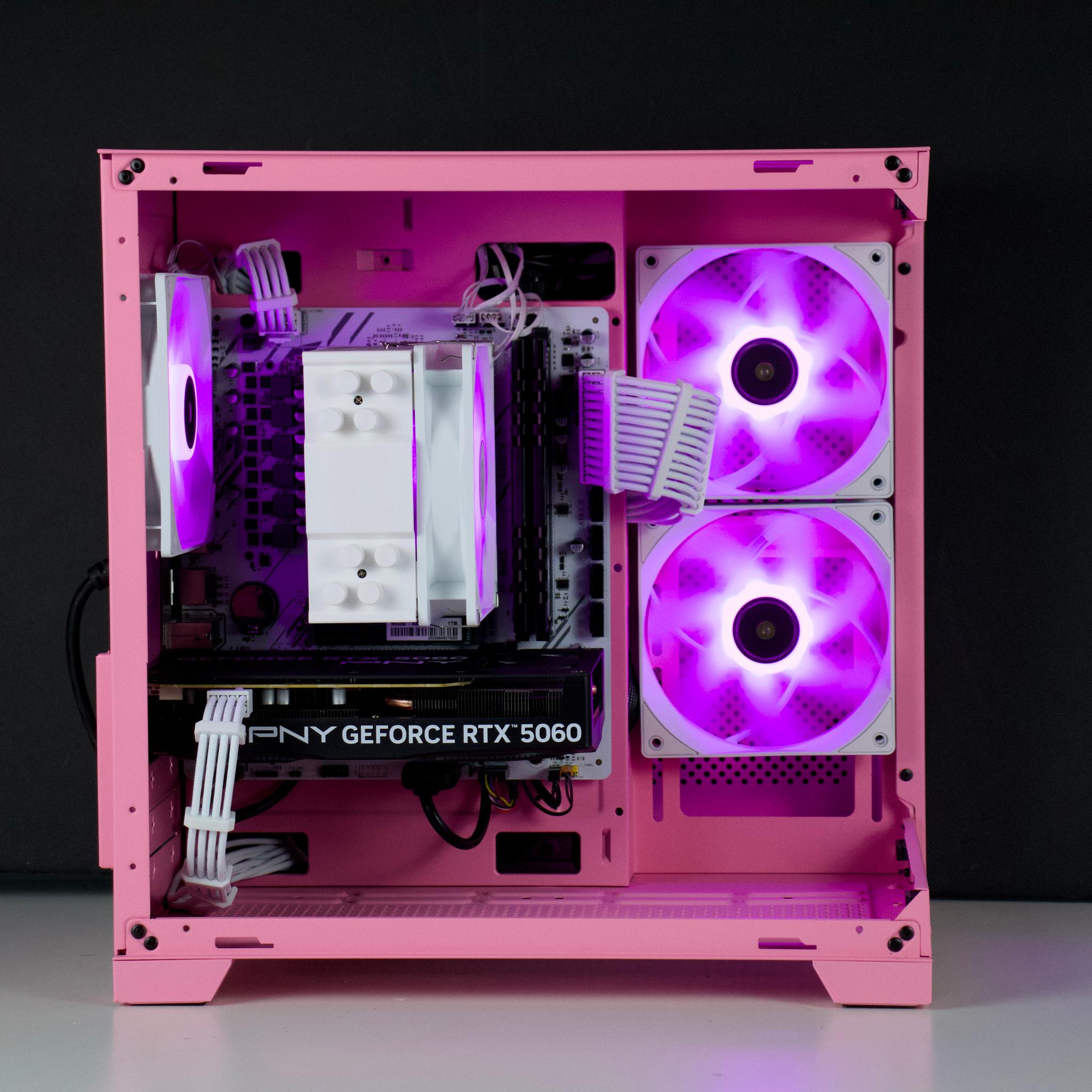 🩷🤍 - Pink Gaming PC - RTX 5060, Ryzen 5 5600X, 32GB DDR4, 1TB SSD - WiFi/BlueTooth🤍🩷
