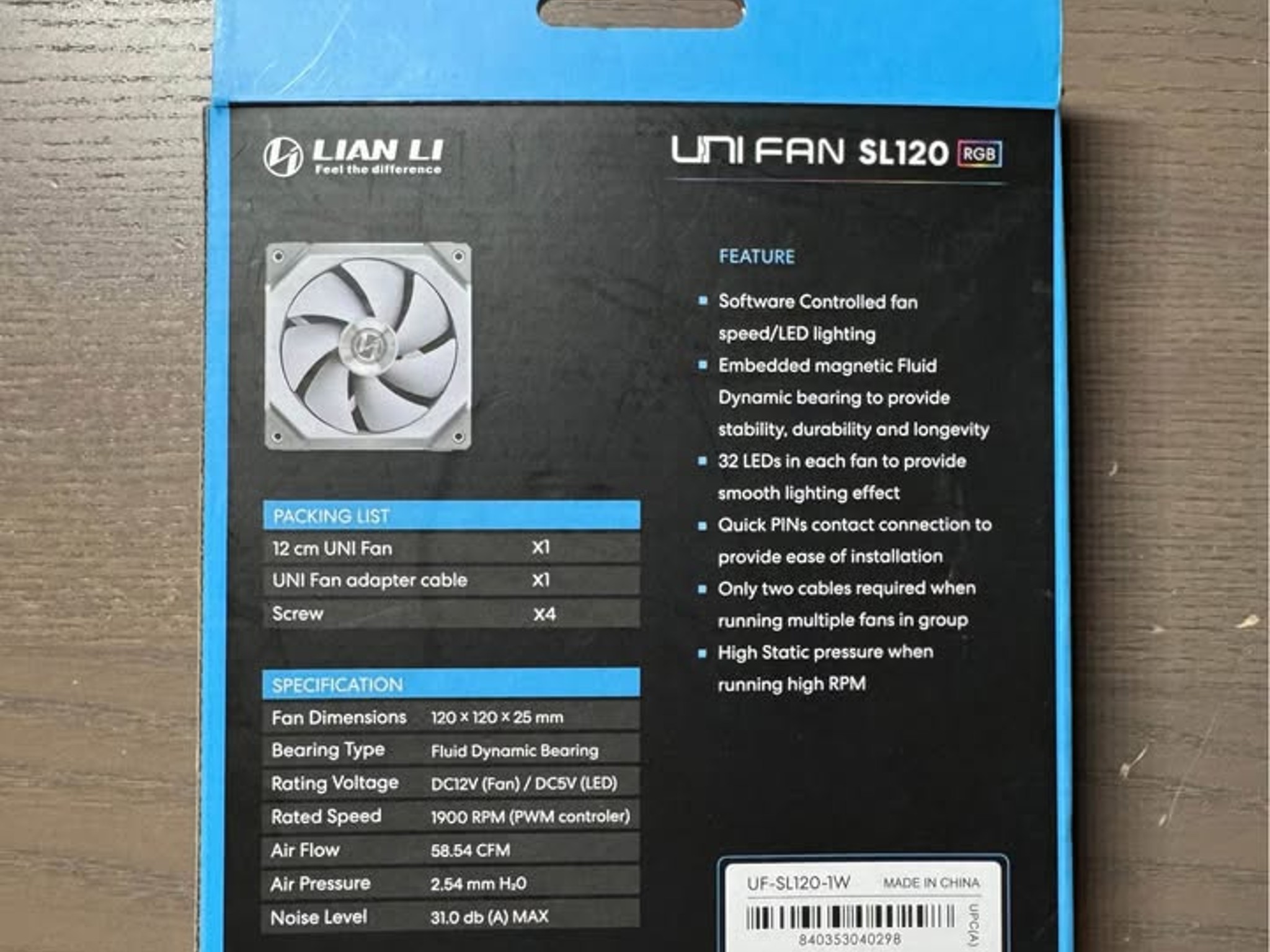 Lian Li Uni Fan SL120