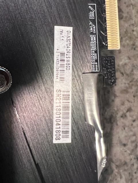 GIGABYTE Nvidia GeForce RTX 3070 AORUS MASTER 8GB GDDR6 NON-LHR GPU GV-N3070AORUS M-8GD