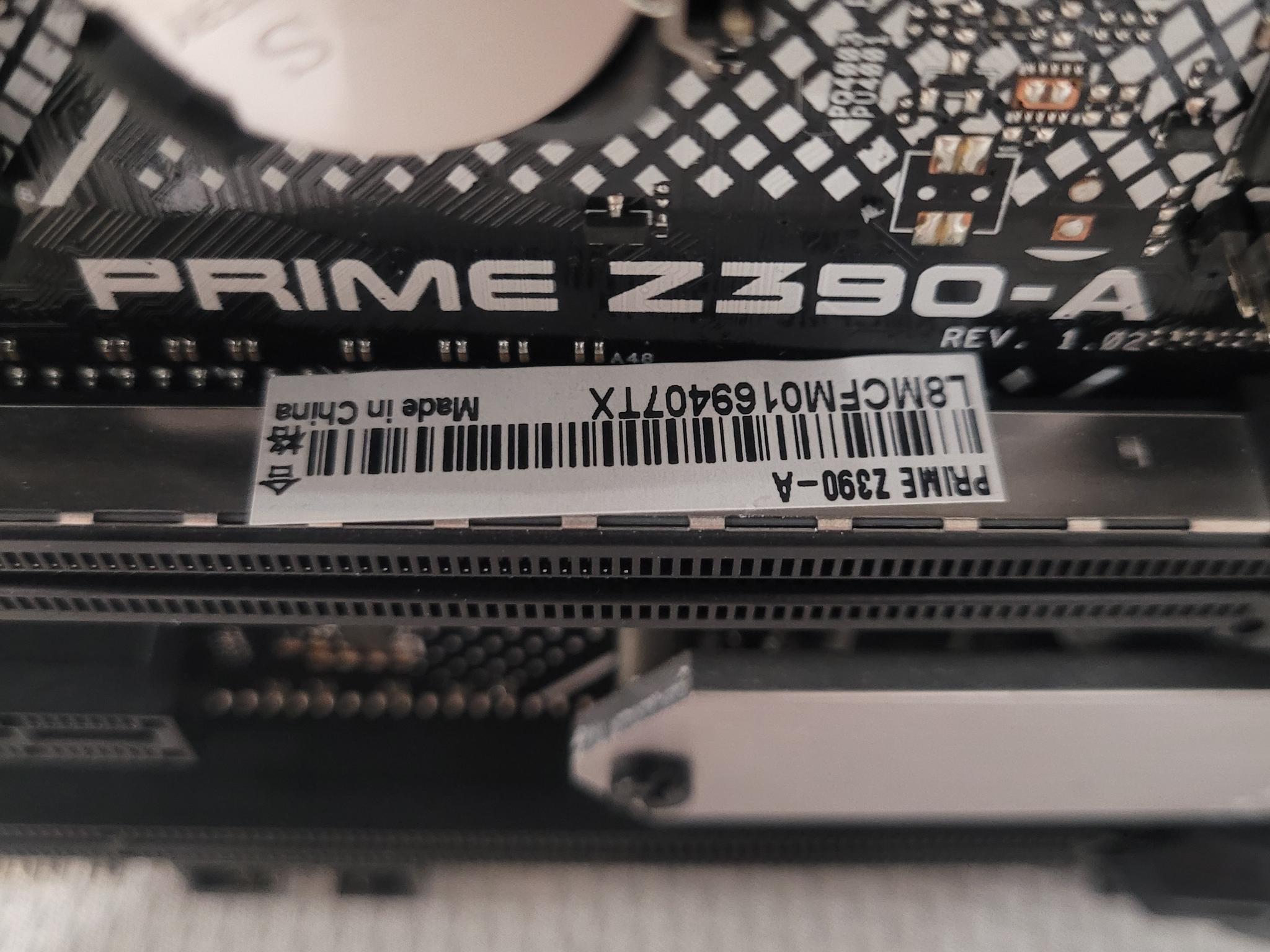 Asus Prime Z390-A with Intel i9 9900K and 32GB DDR4