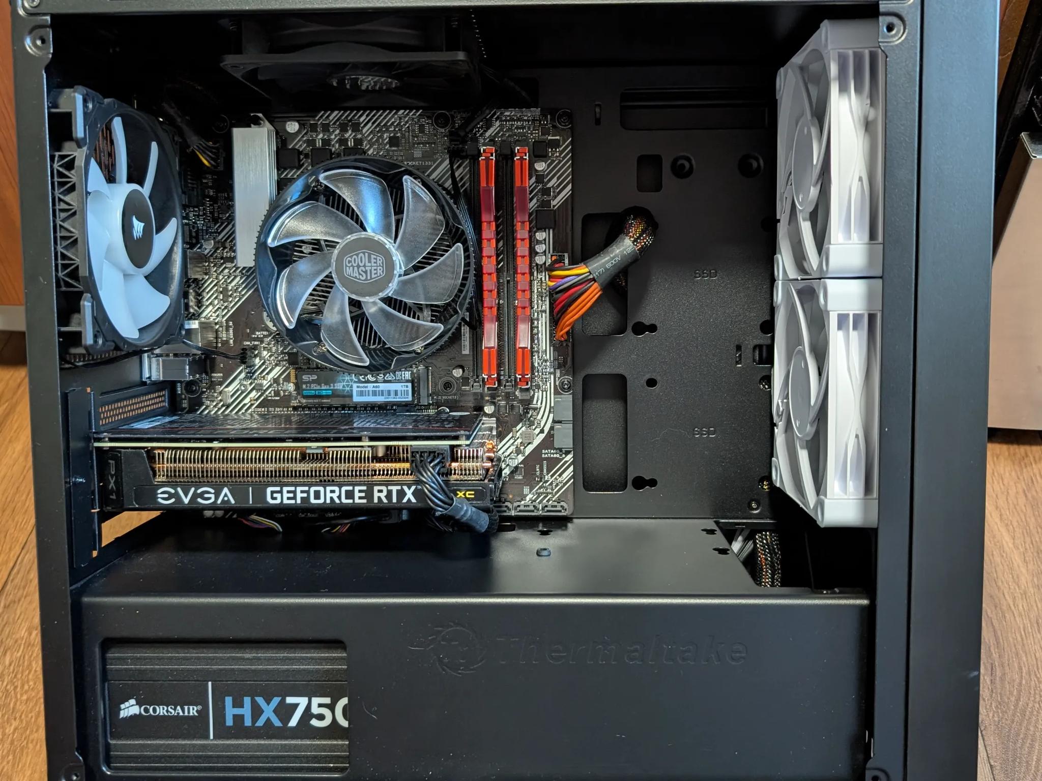 Desktop Gaming PC, Asus Prime B450m, 16GB, Ryzen 5 2600, EVGA 3060 Ti XC