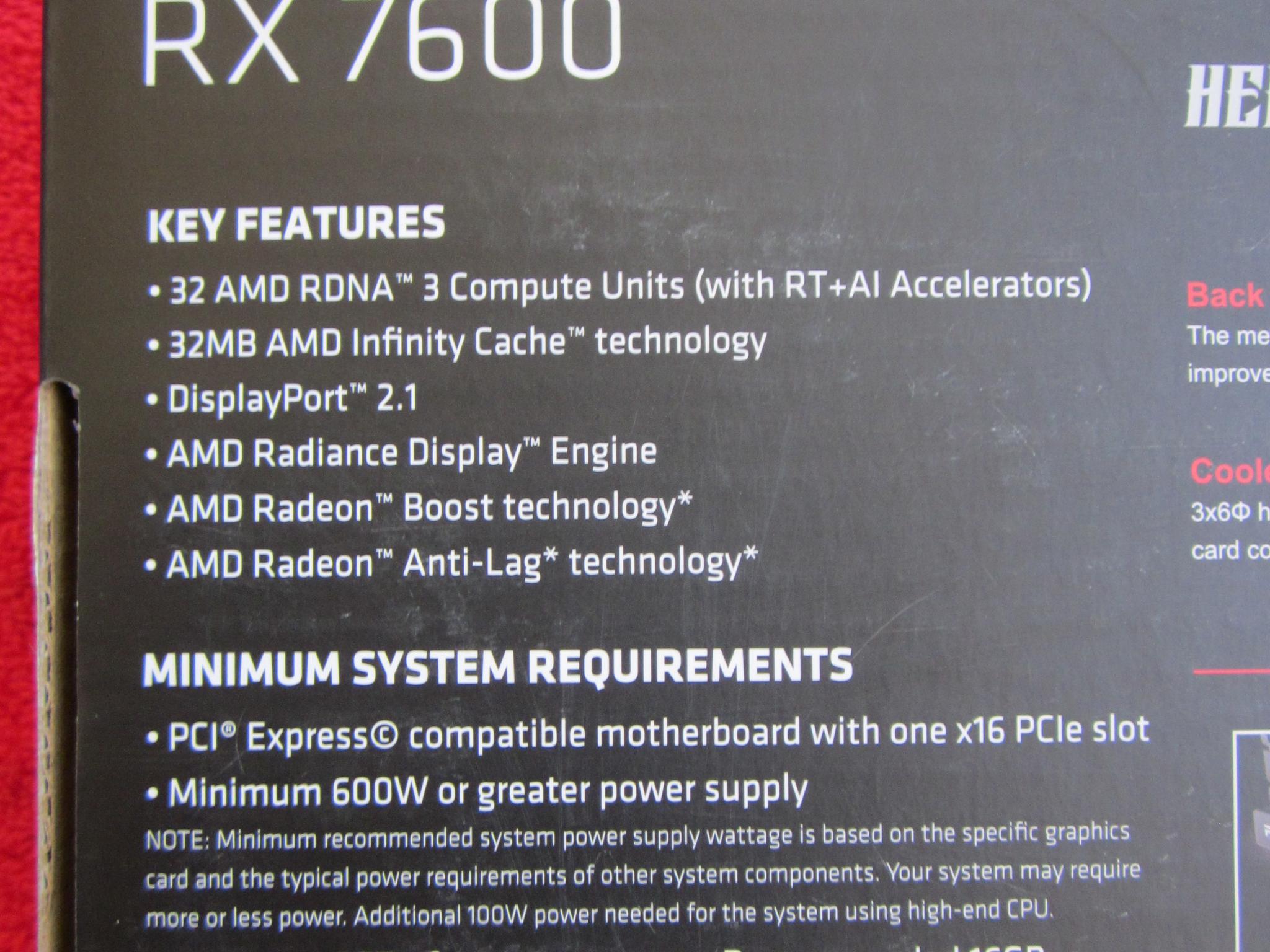 NEW! PowerColor Hellhound AMD Radeon RX 7600 8GB GDDR6 Graphics Card