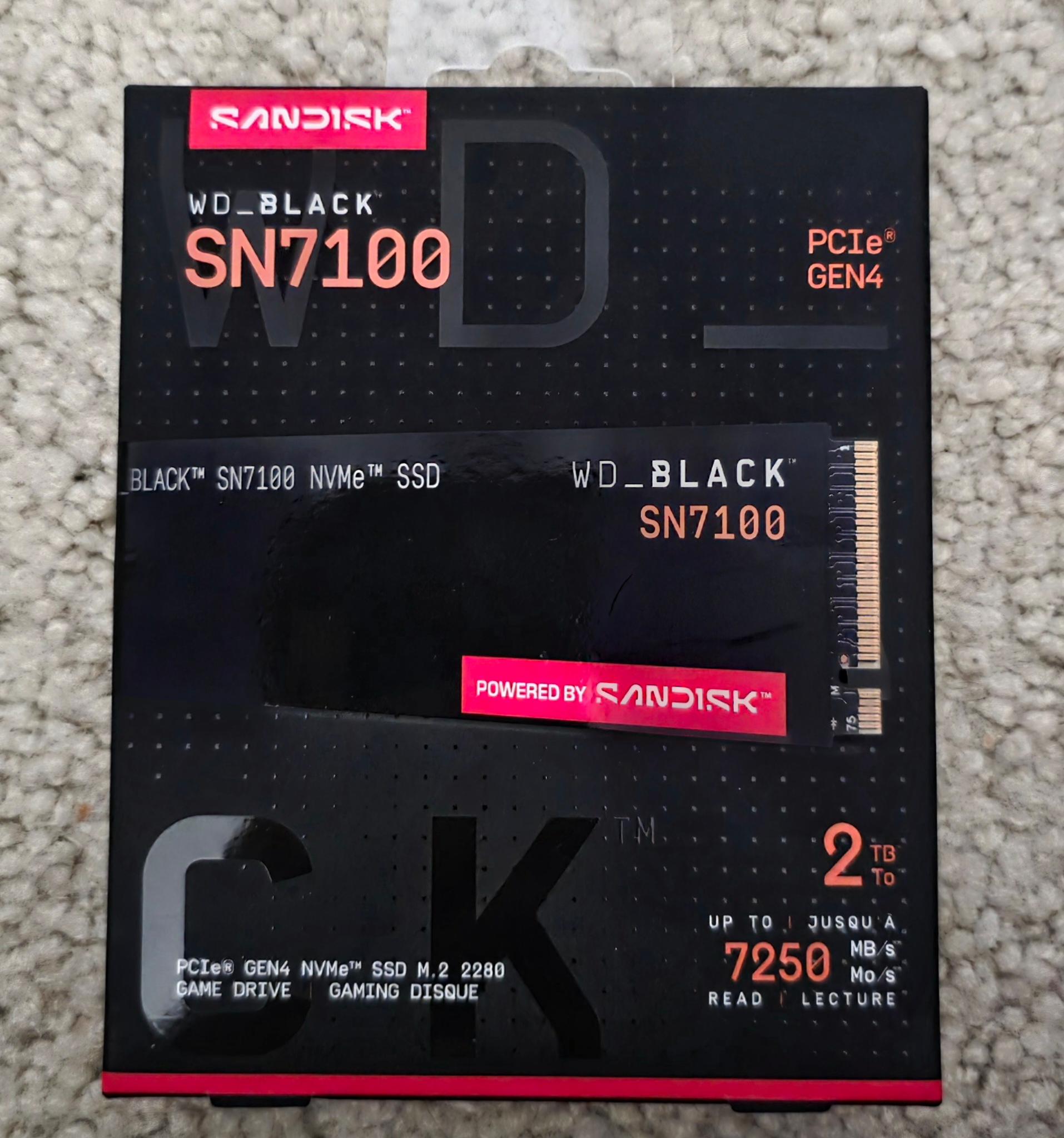 Western Digital WD_BLACK 2TB SN7100 NVME M.2 2280 SSD Brand New Sealed