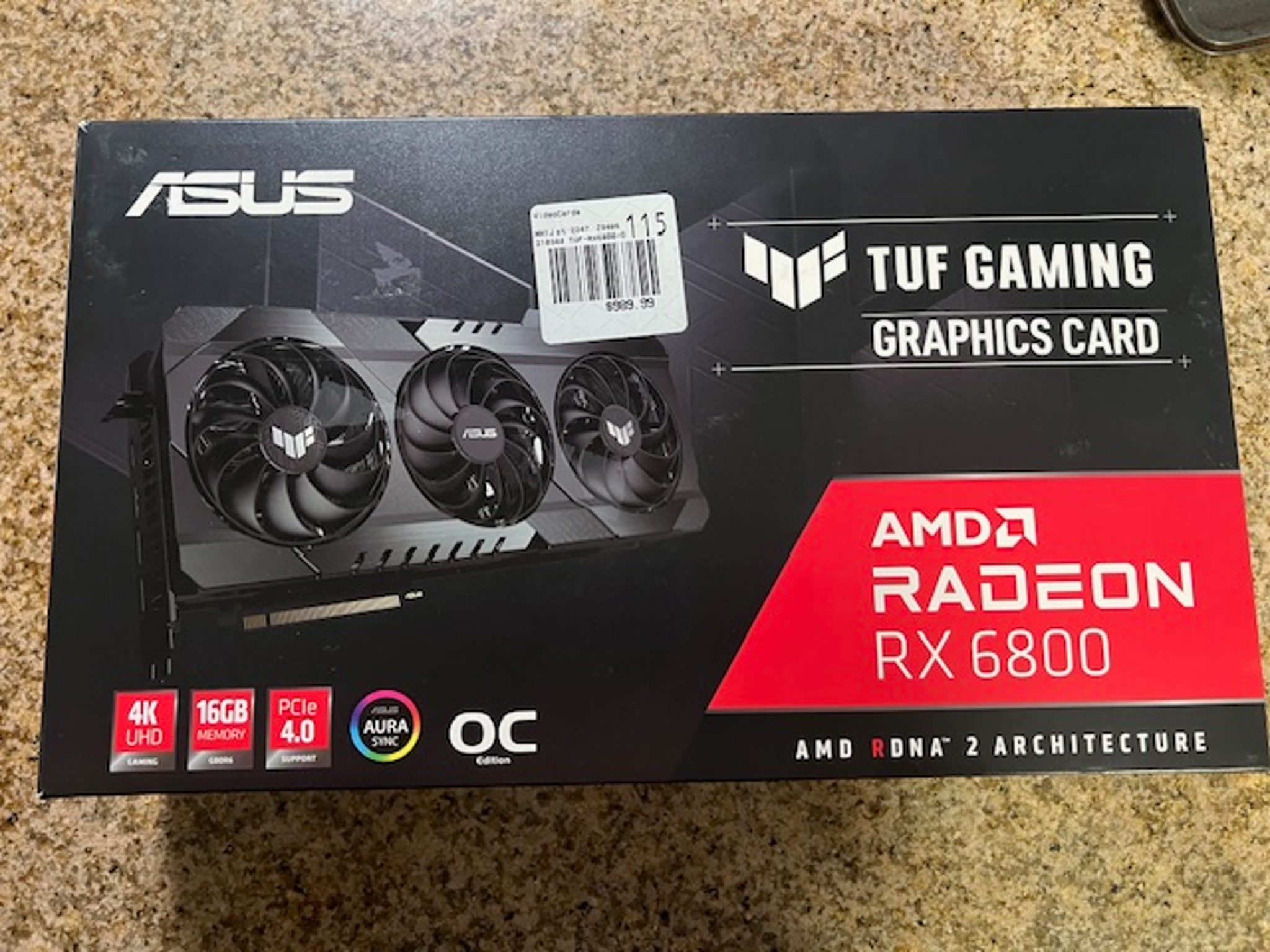 ASUS Radeon RX 6800 TUF Gaming Overclocked Triple-Fan 16GB GDDR6 PCIe 4.0 Graphics Card