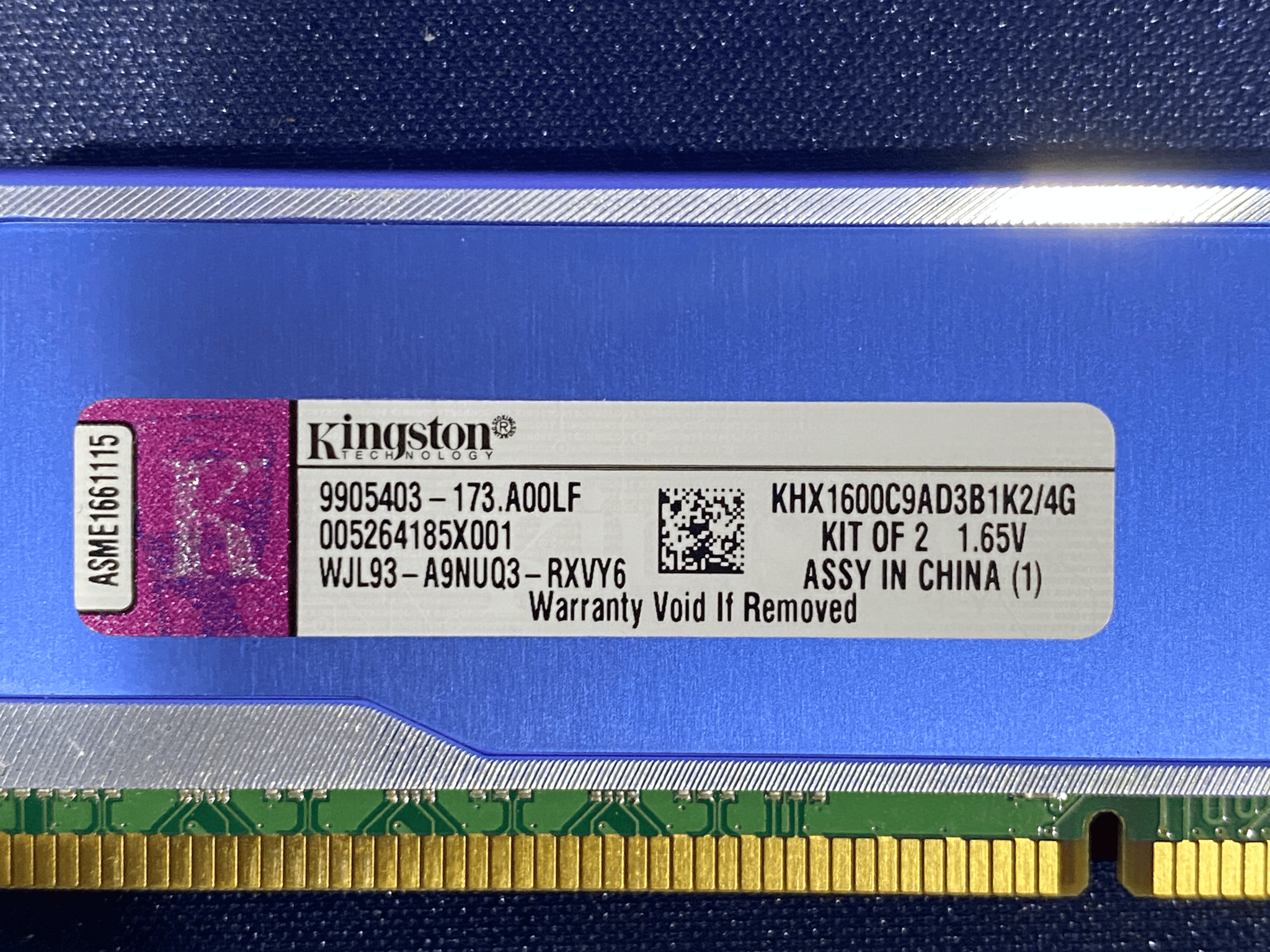 Hyper X Fury Blue 4 GB DDR3 (2x2gb)