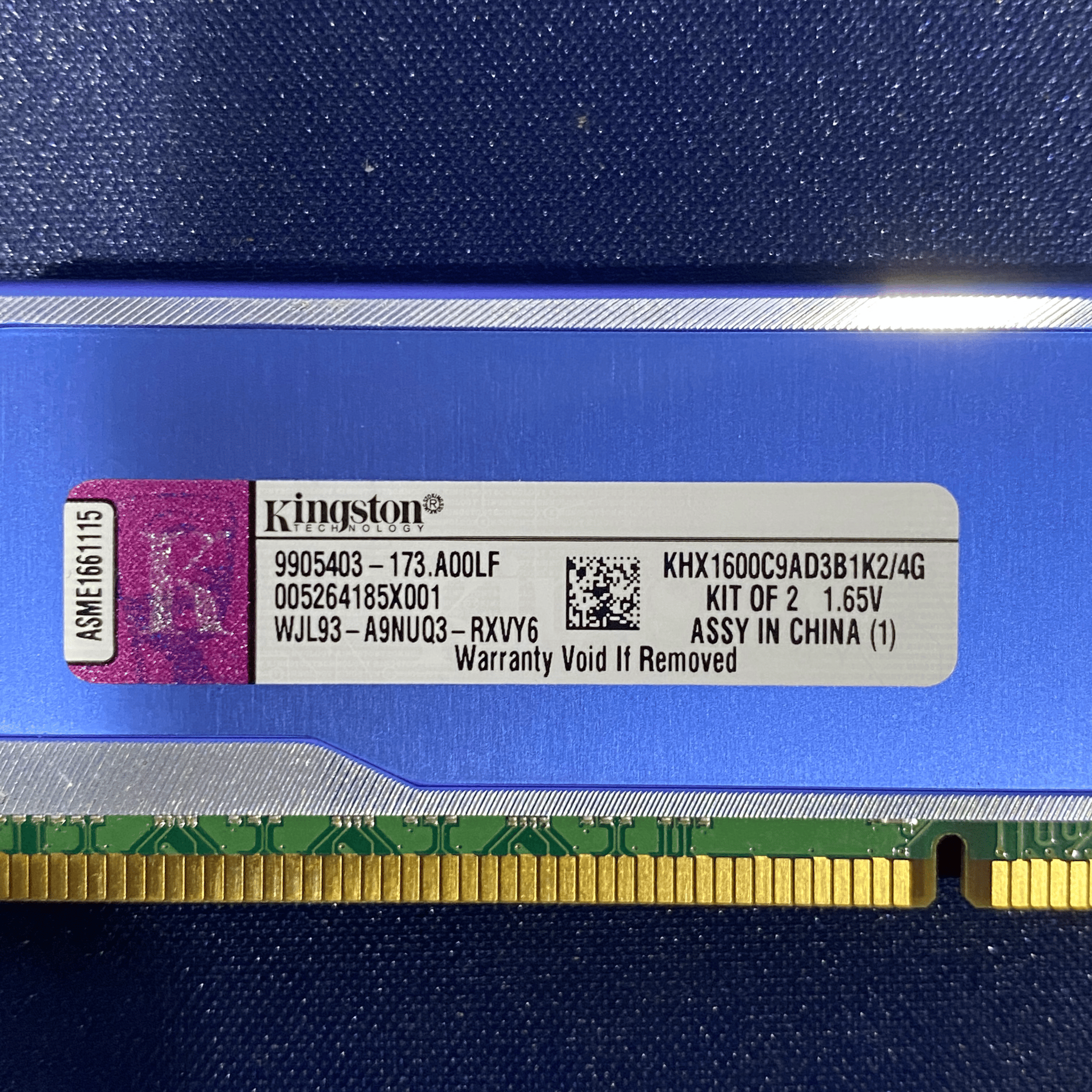 Hyper X Fury Blue 4 GB DDR3 (2x2gb)