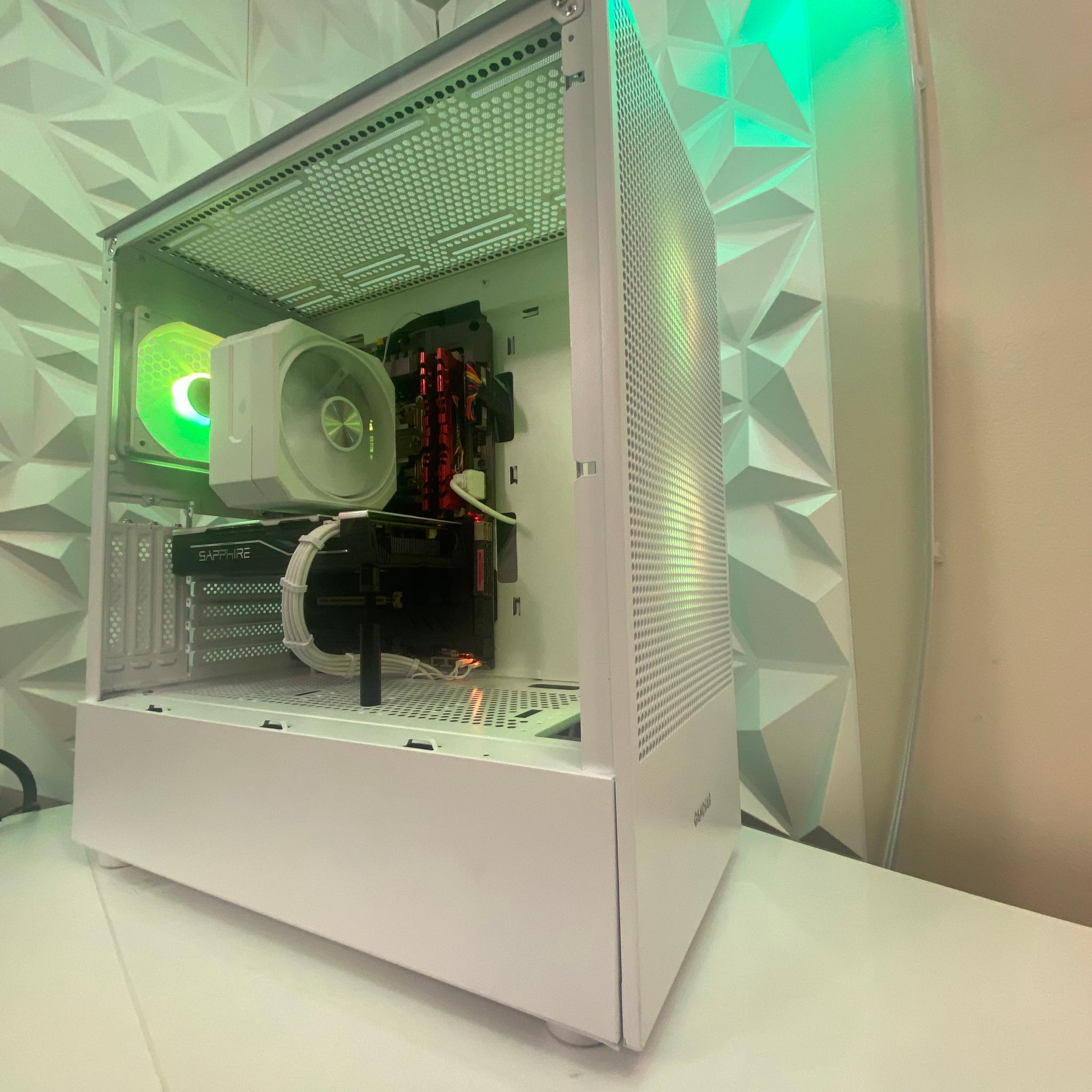 White RGB Gaming PC | RX 580 8GB | intel i7 5820K | 512GB SSD | 16GB RAM | WiFi & Bluetooth