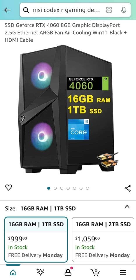 MSI Codex R 12NUC5 + Keyboard and mouse