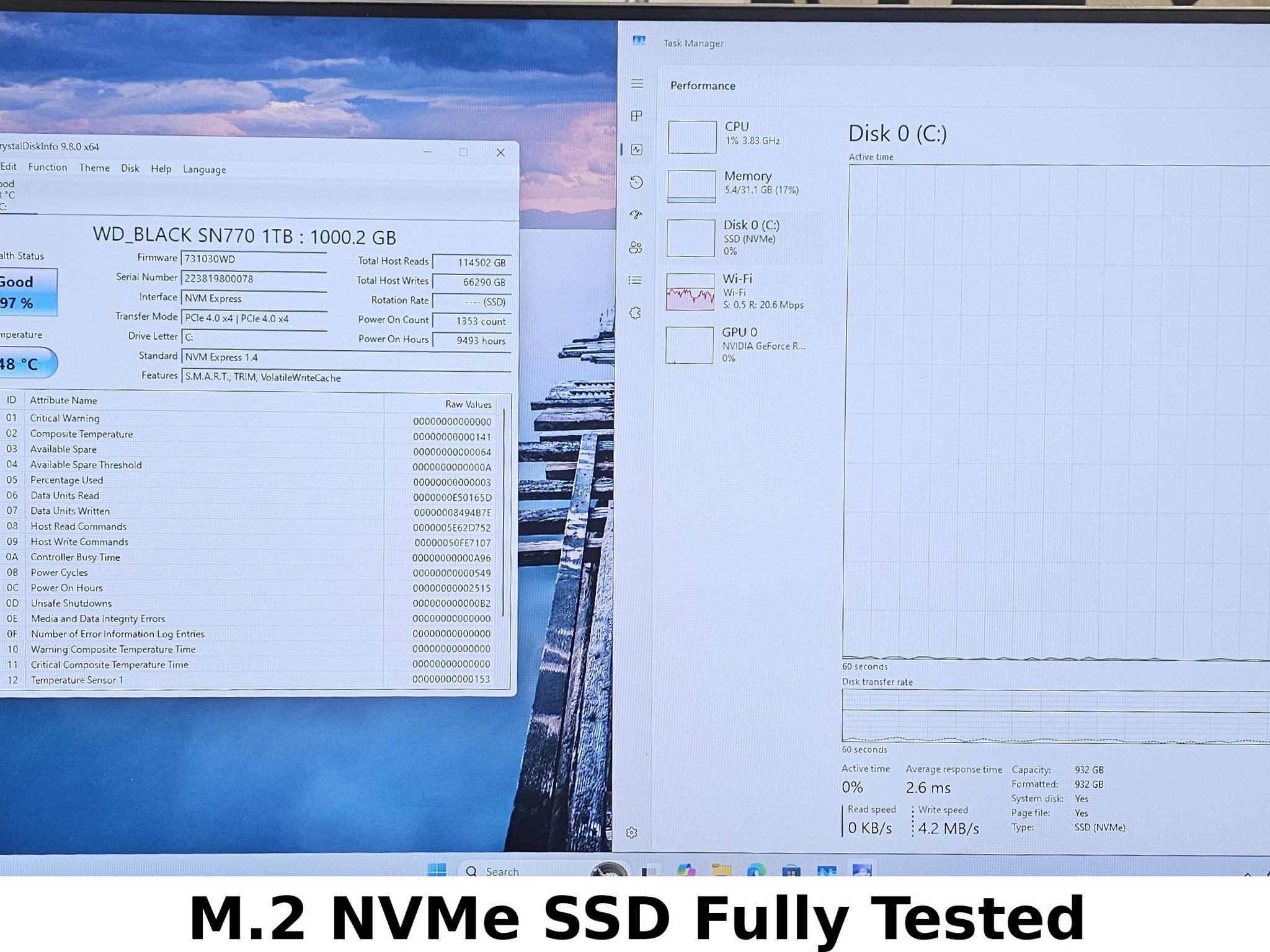 1TB NVMe M.2 SSD WD Black SN770