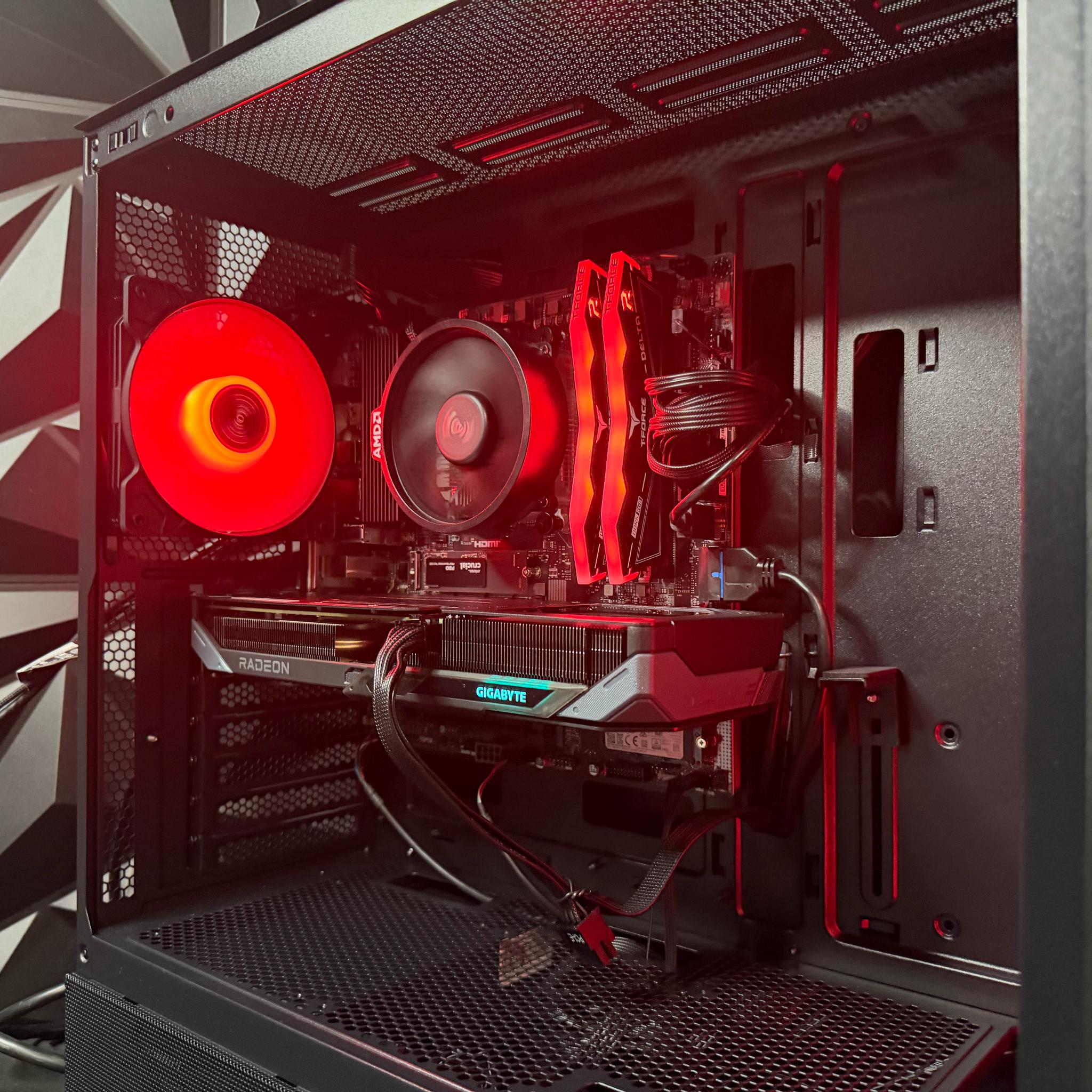 🖤⚡ CARBON 96 ⚡🖤Ryzen 5 9600X| RX 9060 XT | 16 GB DDR5| 1.25 TB NVMe| 650W PSU